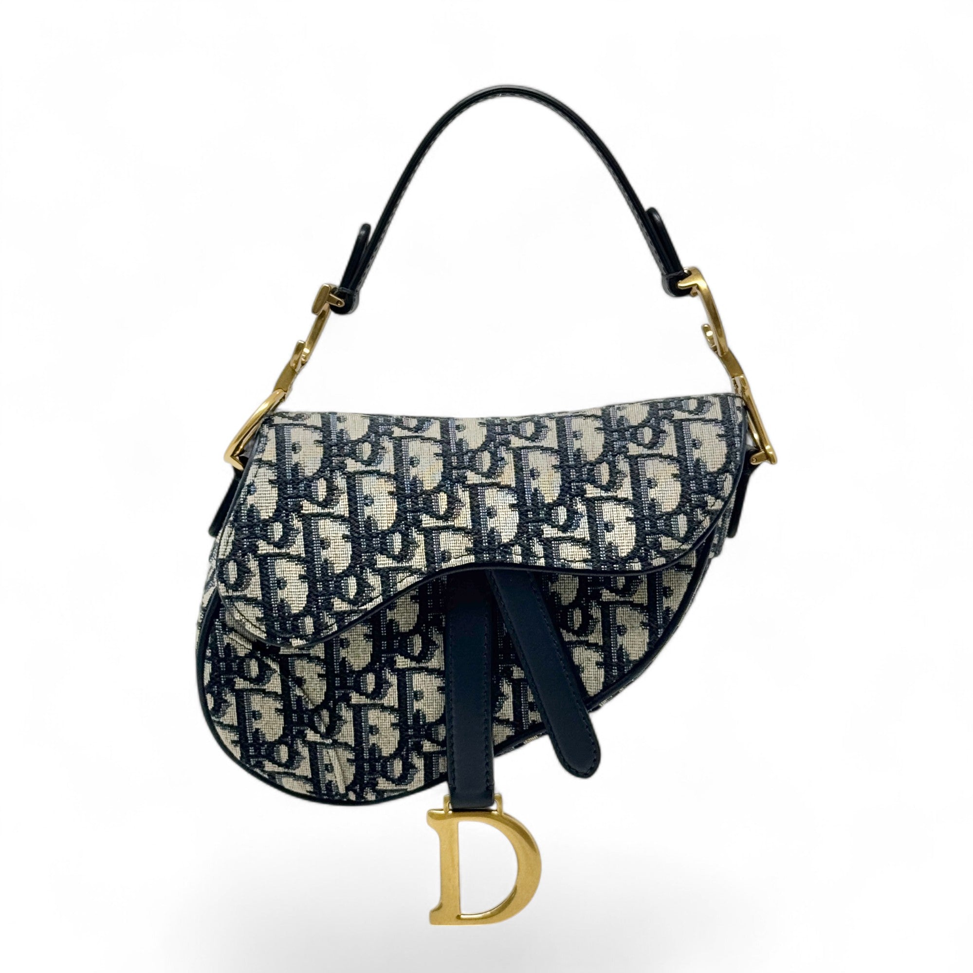 Dior Blue Oblique Mini Saddle Bag