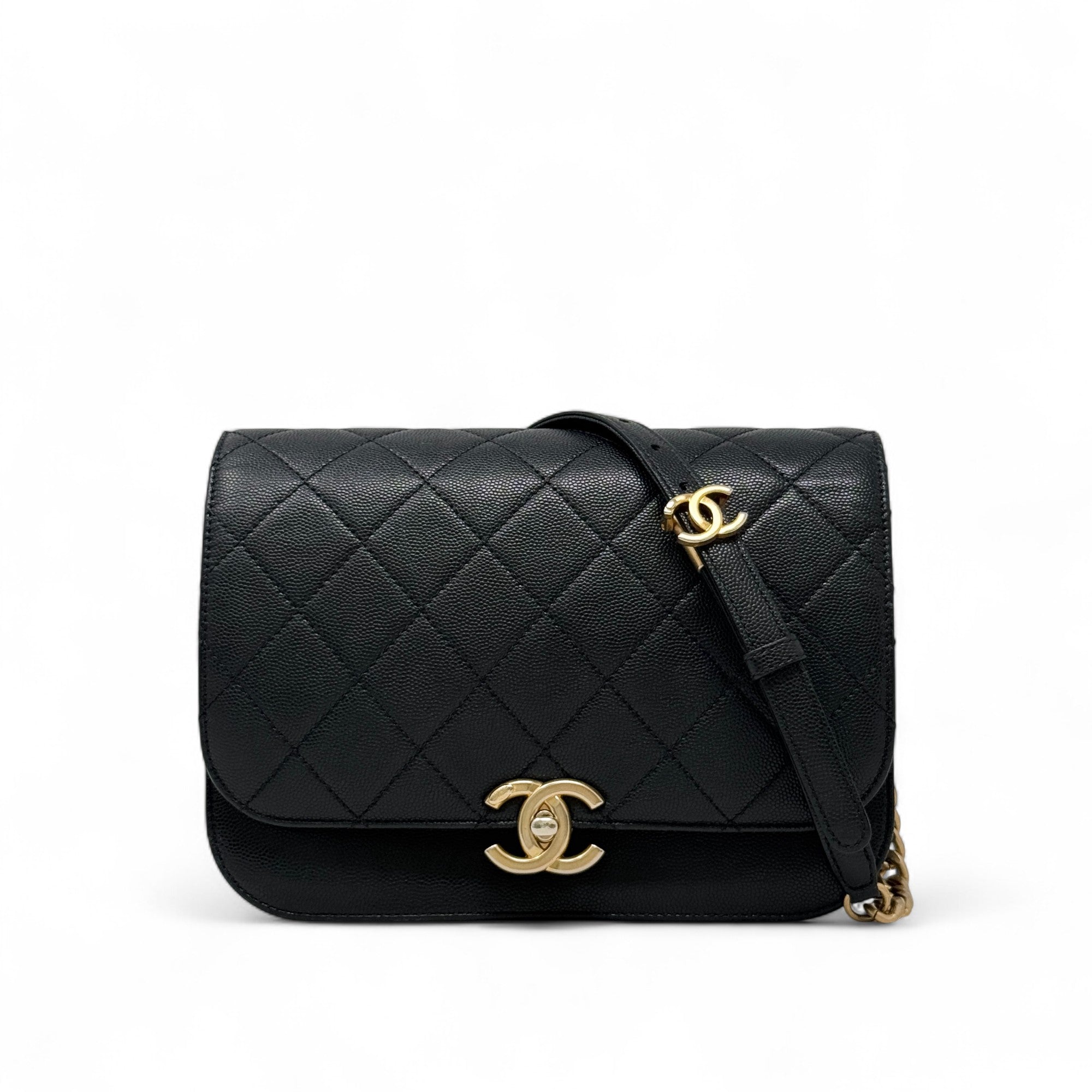Chanel Black City Curve Messenger