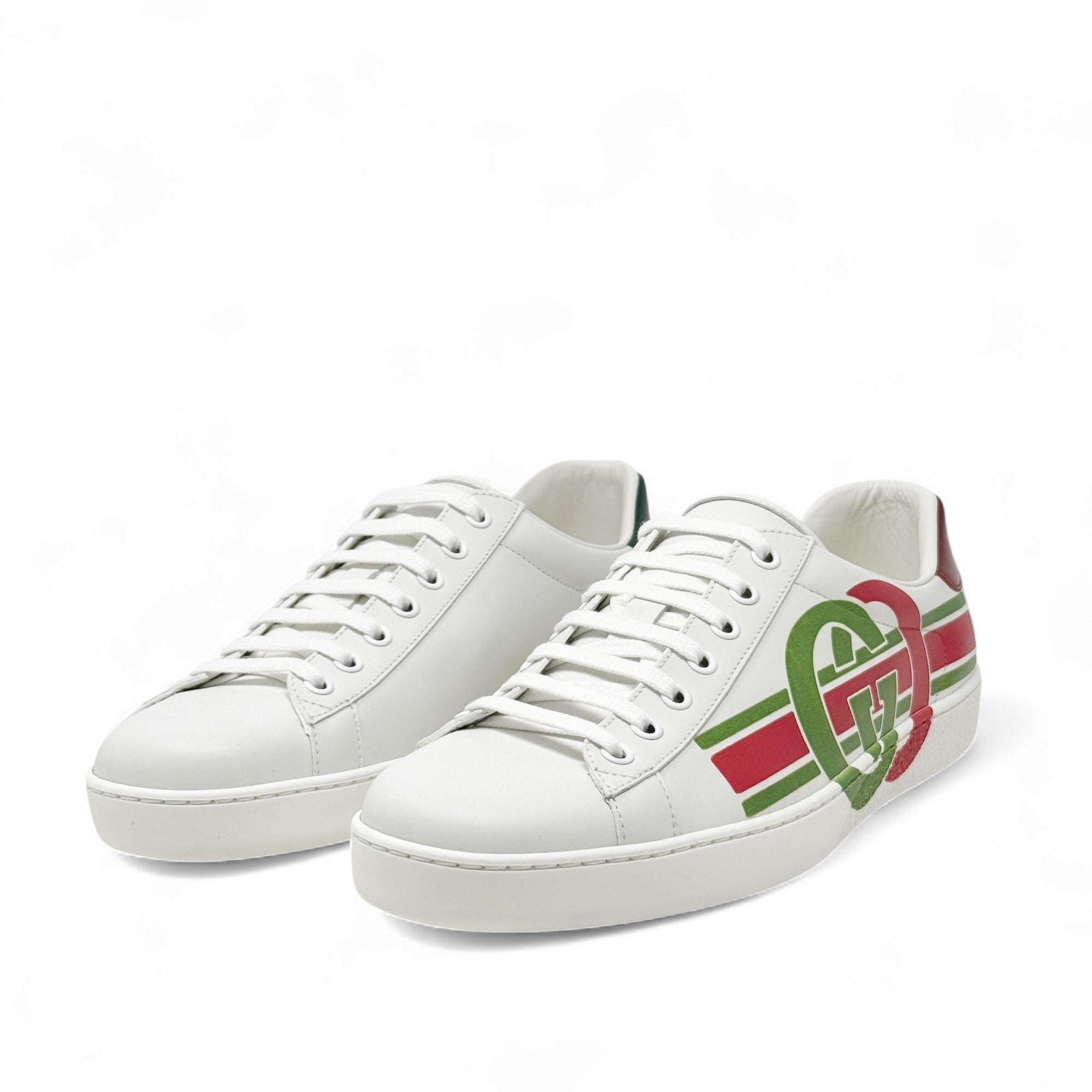 Gucci White Interlocking G Ace Sneakers 7.5