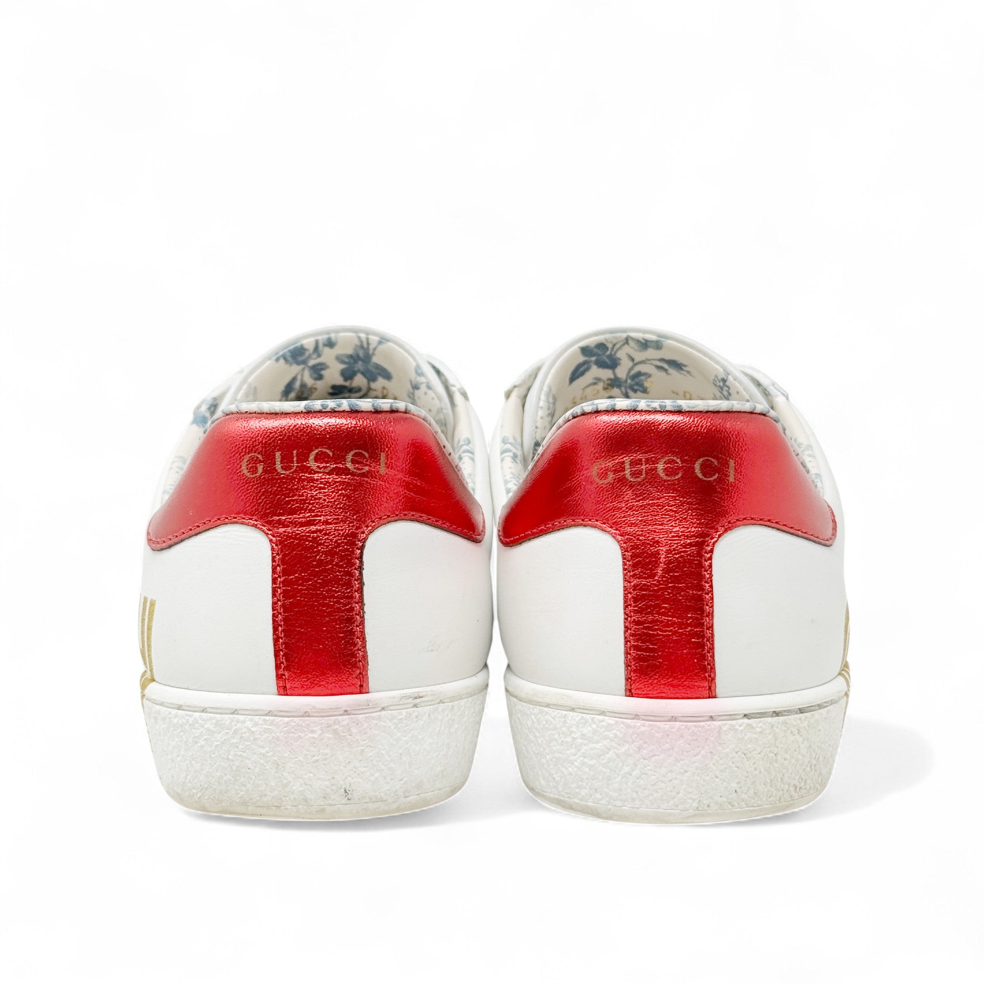 Gucci White Guccy Print Ace Sneakers 7