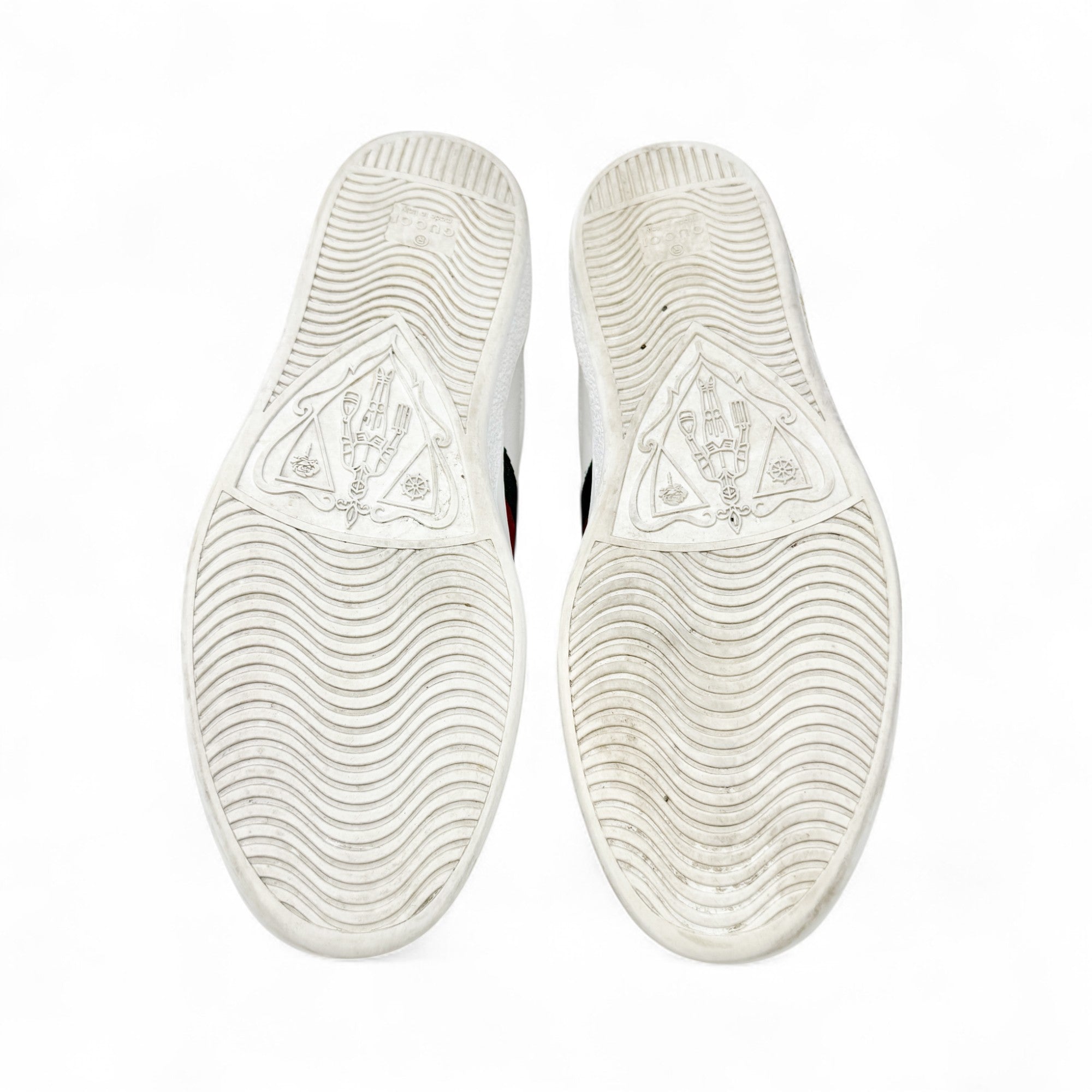 Gucci White Guccy Print Ace Sneakers 7