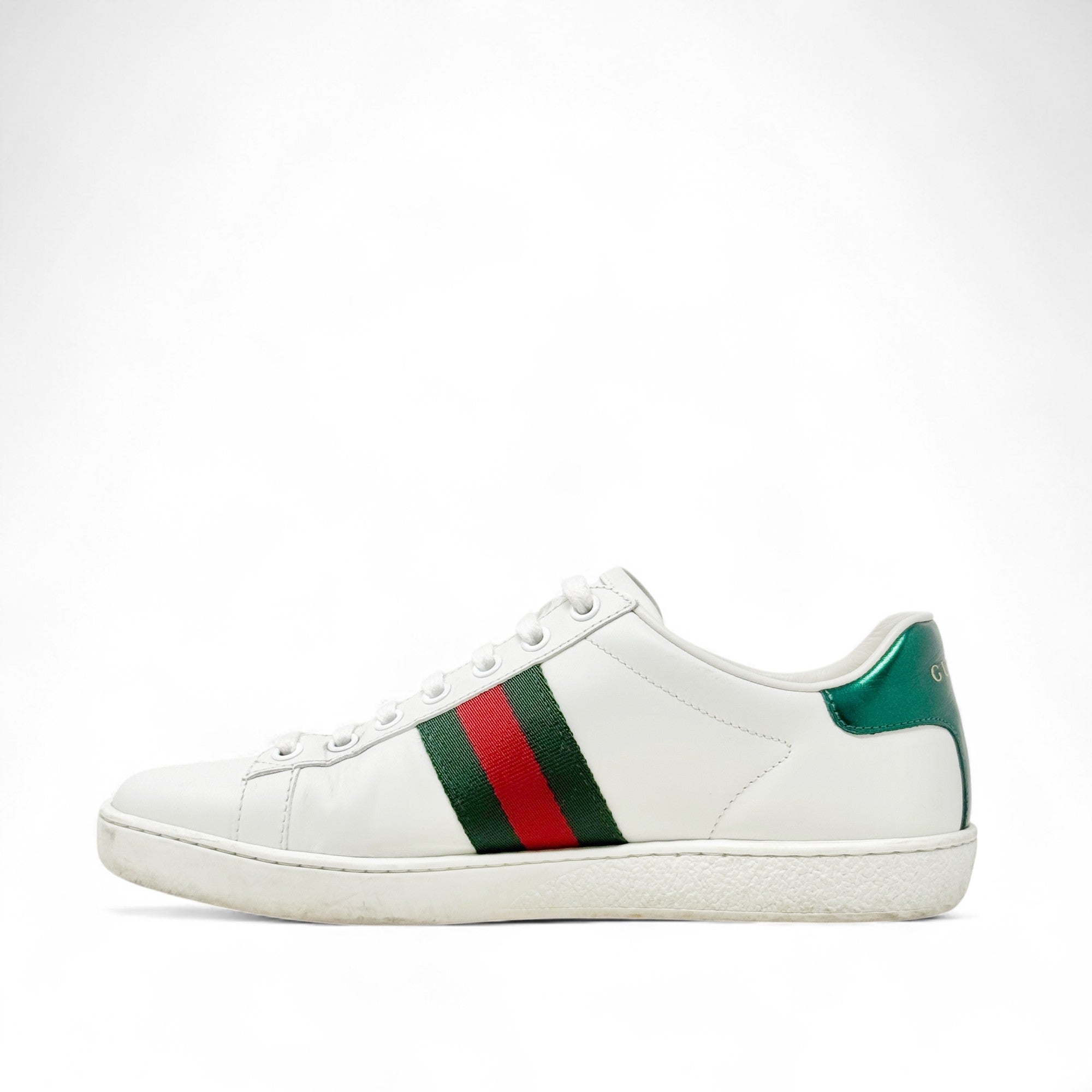 Gucci White GG Apple Ace Sneakers 36.5