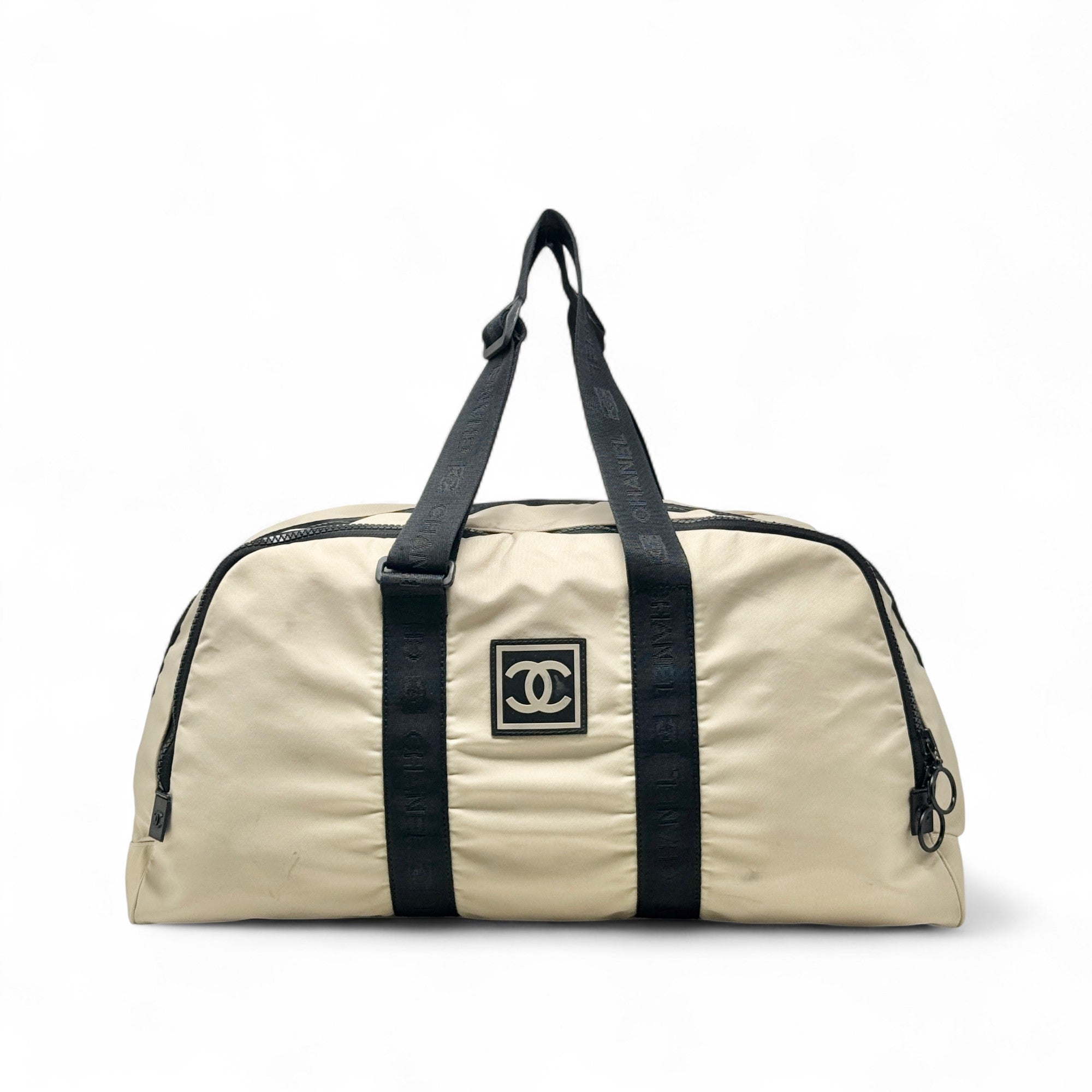 Chanel Beige Nylon Sports Duffle