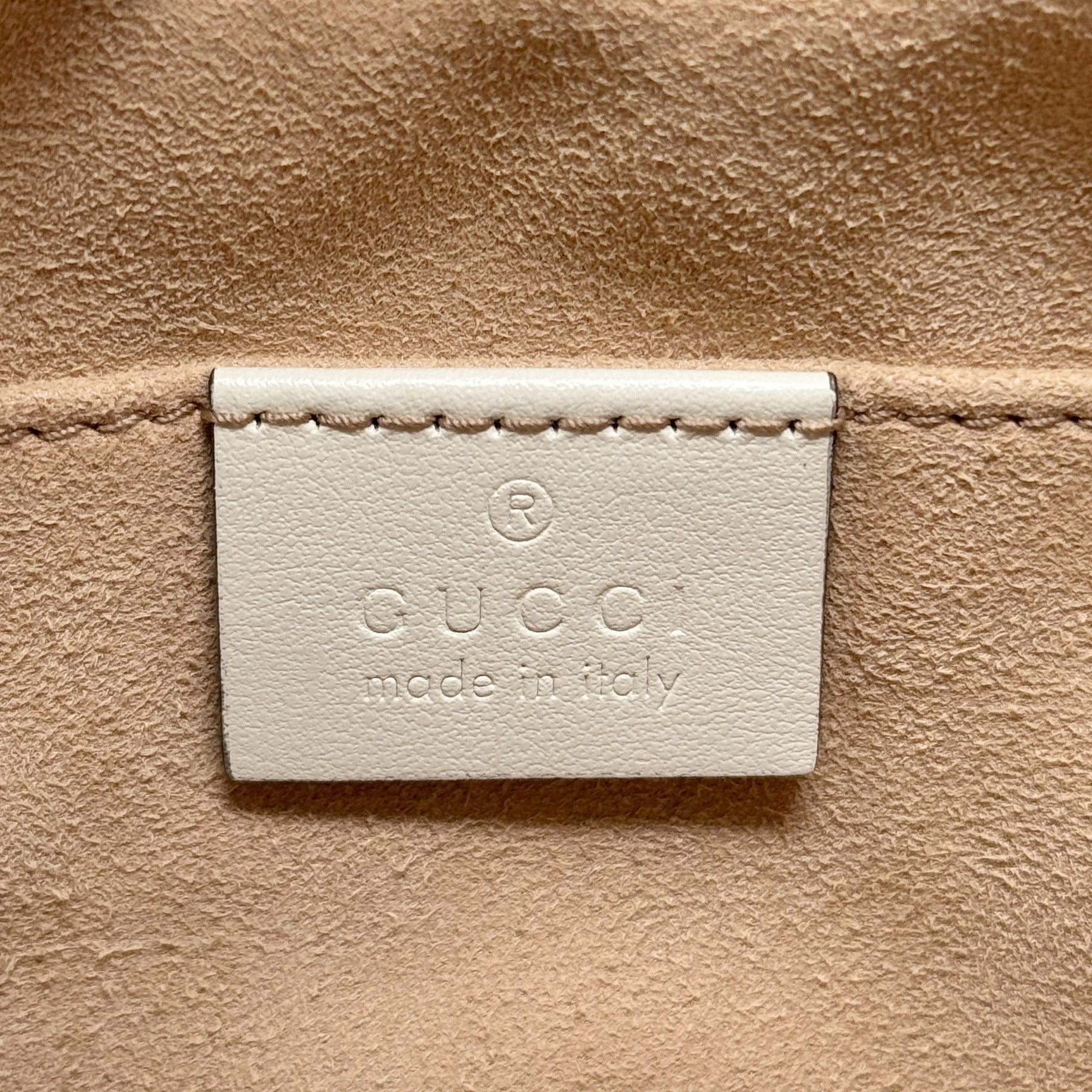 Gucci White Marmont Small Camera Bag