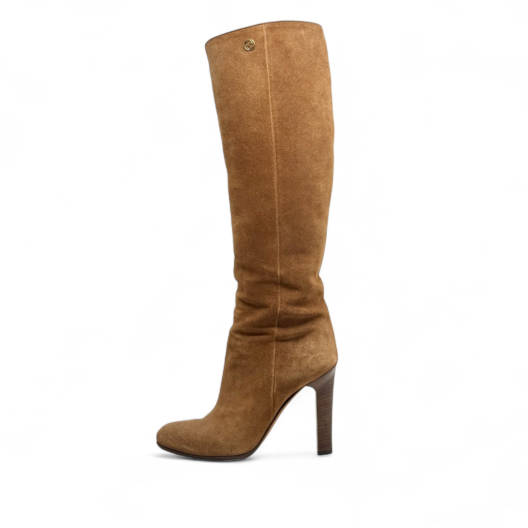 Gucci Brown Suede Tall Knee Boots 37