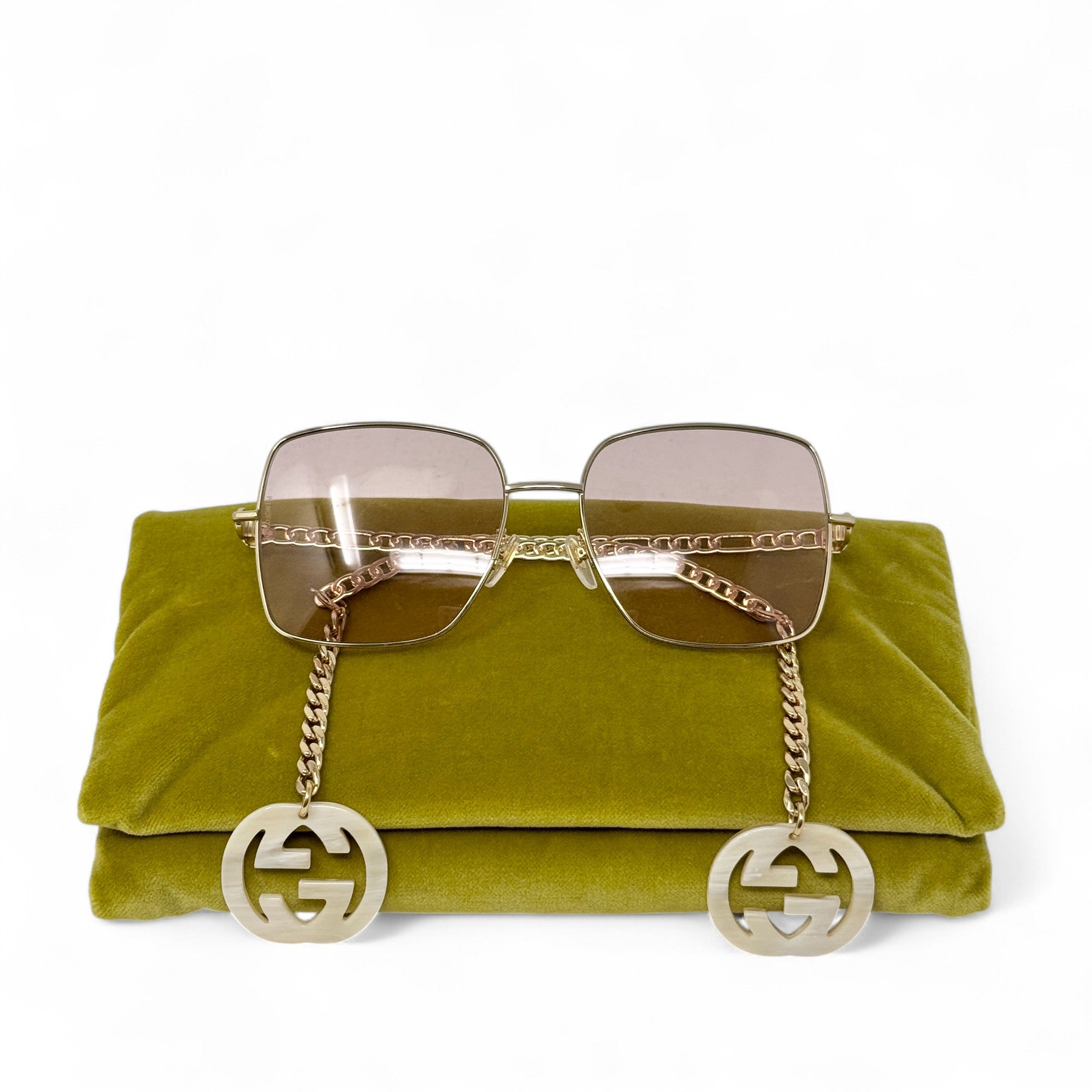 Gucci Square Sunglasses with Earring Charms