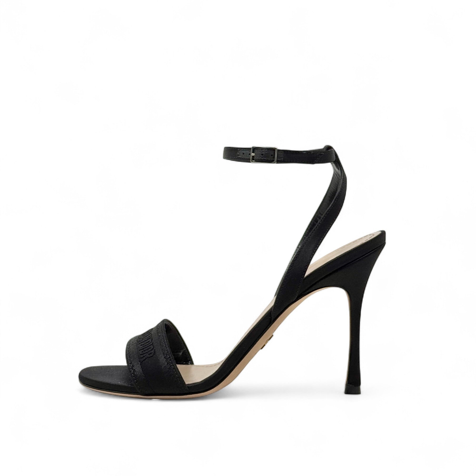 Dior Black Satin Dway Heels 40