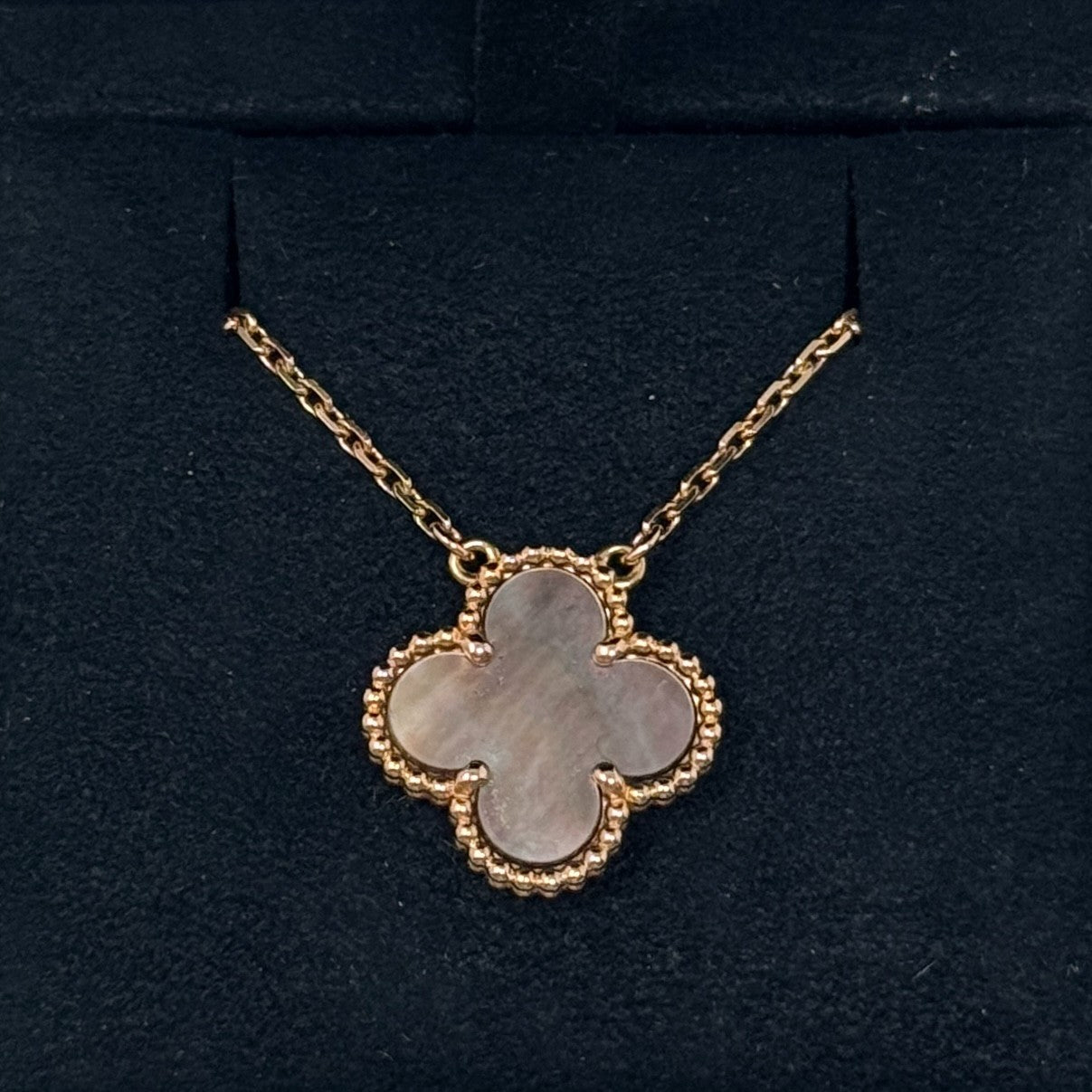 Van Cleef & Arpels Grey MOP Vintage Alhambra Pendant