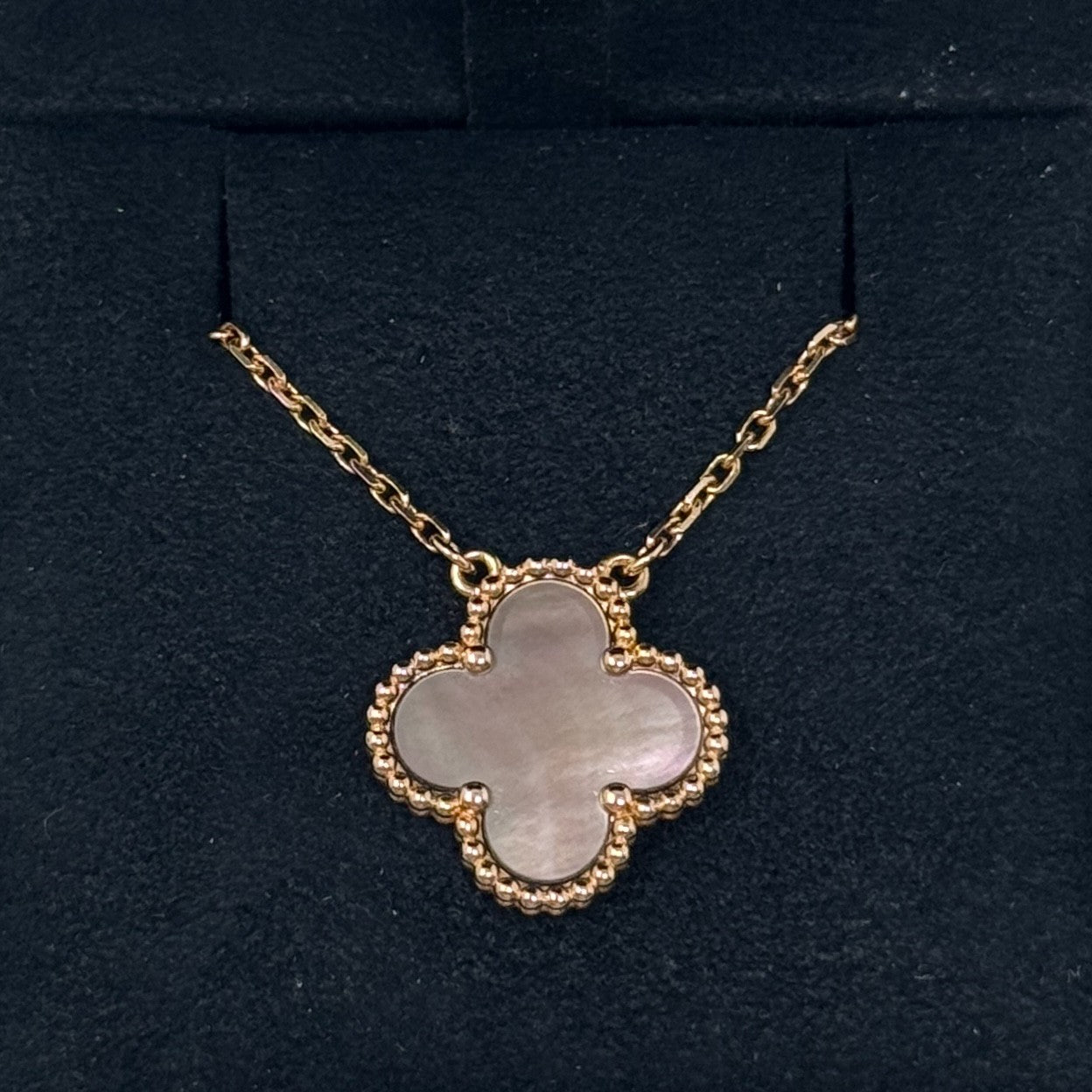 Van Cleef & Arpels Grey MOP Vintage Alhambra Pendant