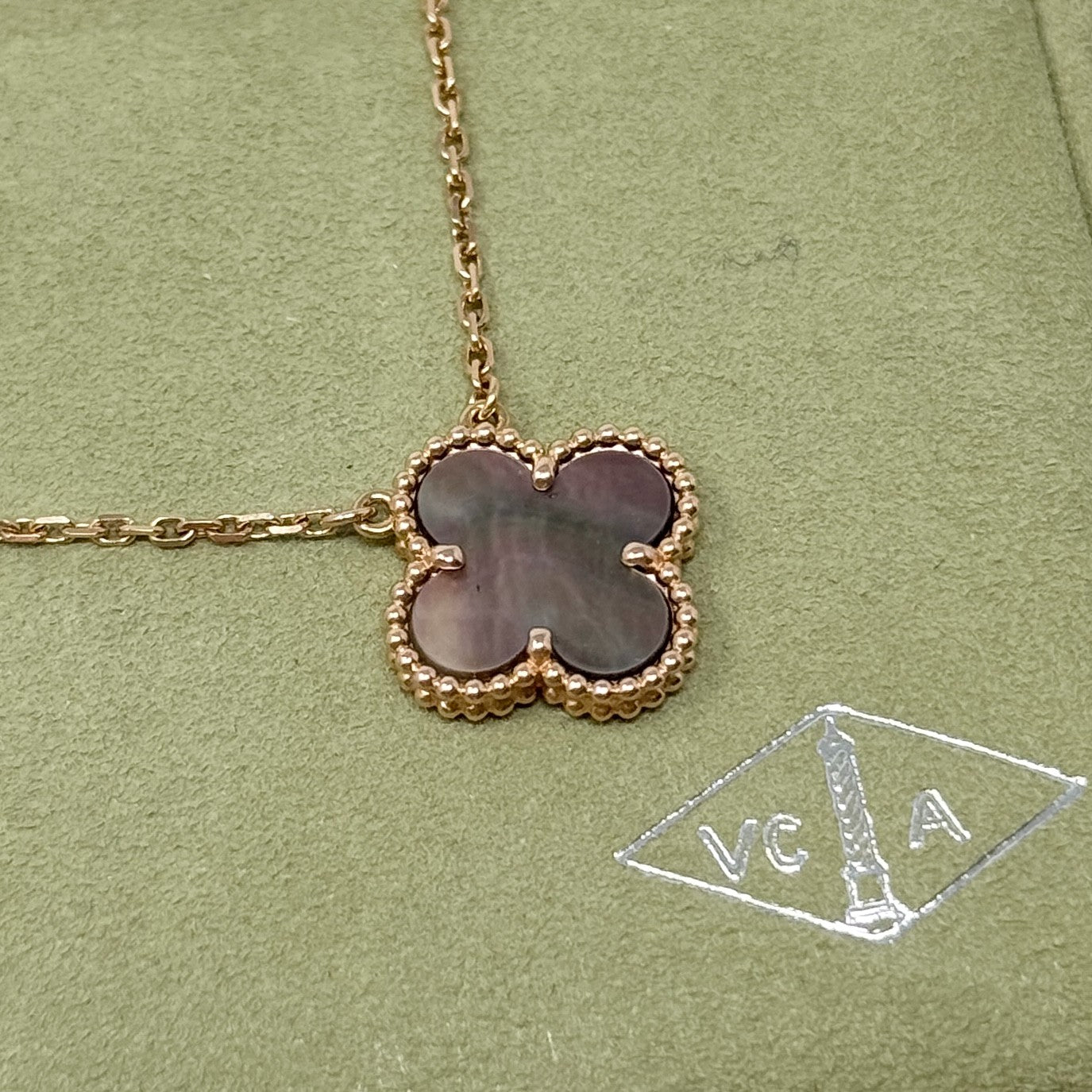 Van Cleef & Arpels Grey MOP Vintage Alhambra Pendant