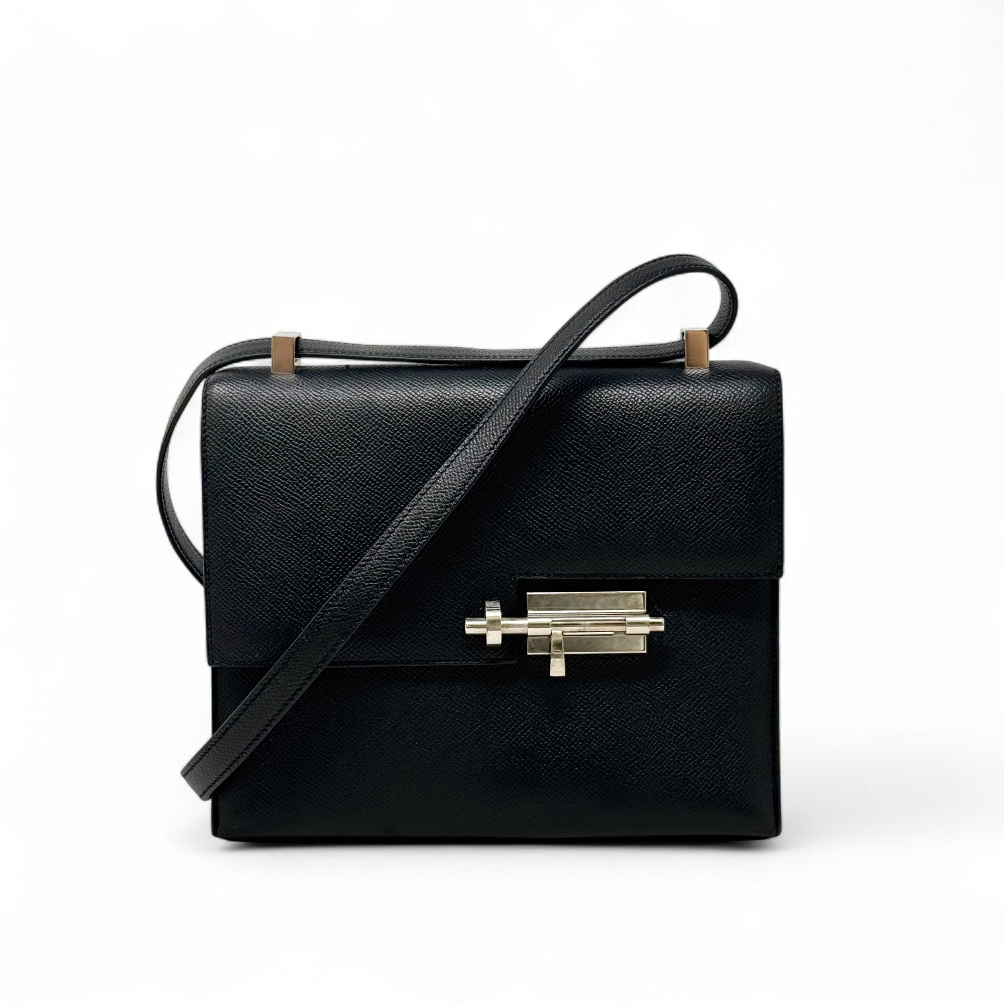 Hermes Noir Epsom Verrou 23