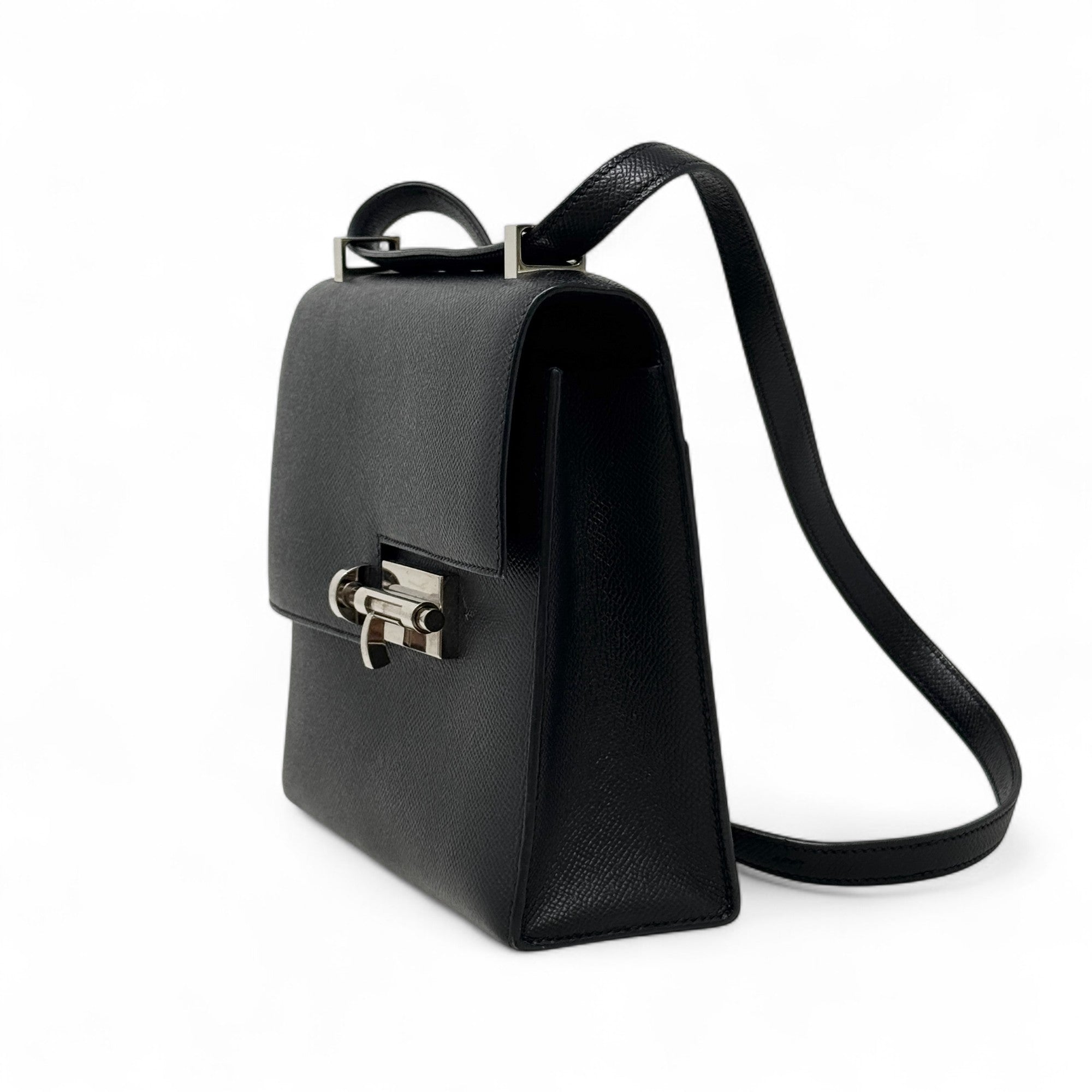 Hermes Noir Epsom Verrou 23