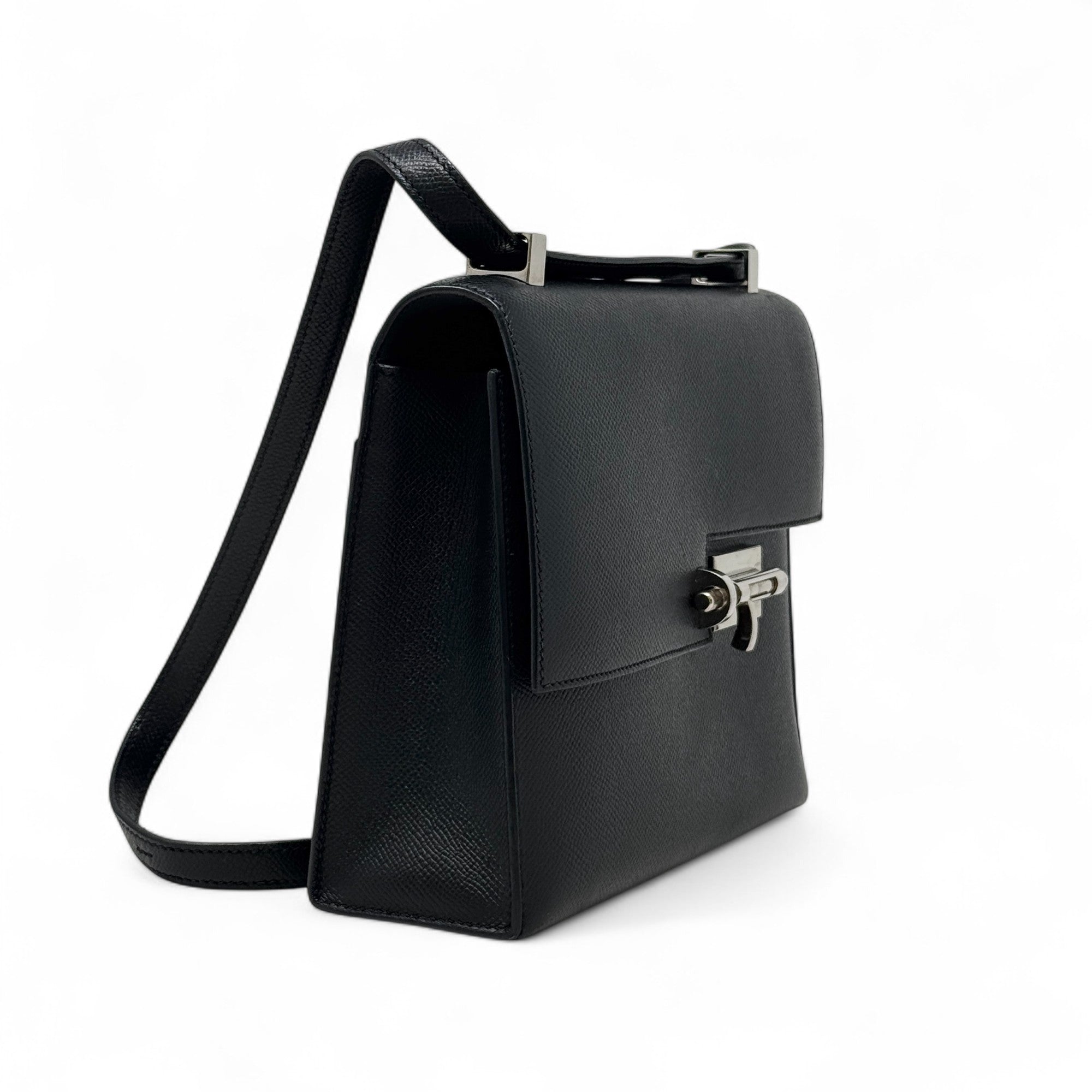 Hermes Noir Epsom Verrou 23
