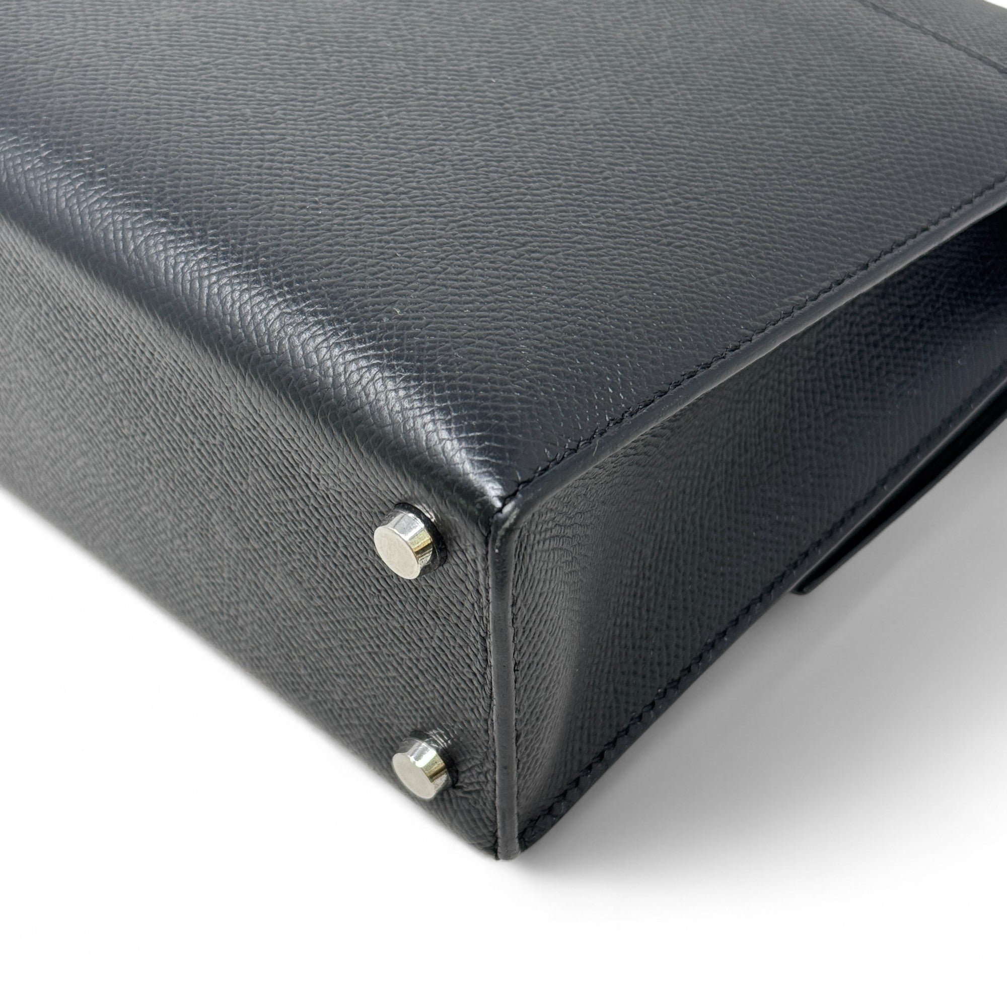 Hermes Noir Epsom Verrou 23