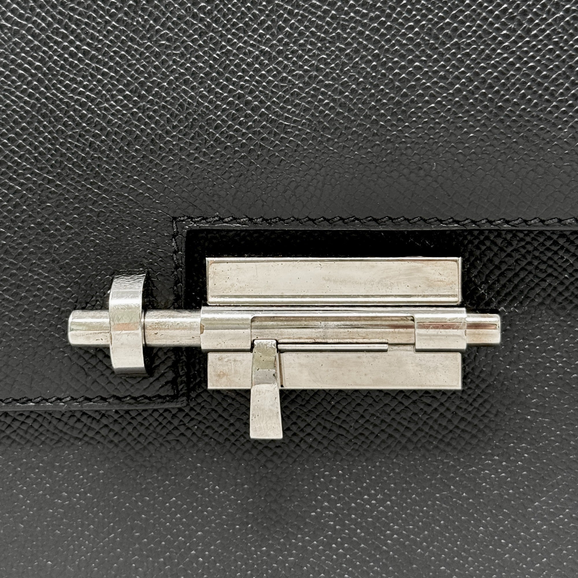 Hermes Noir Epsom Verrou 23