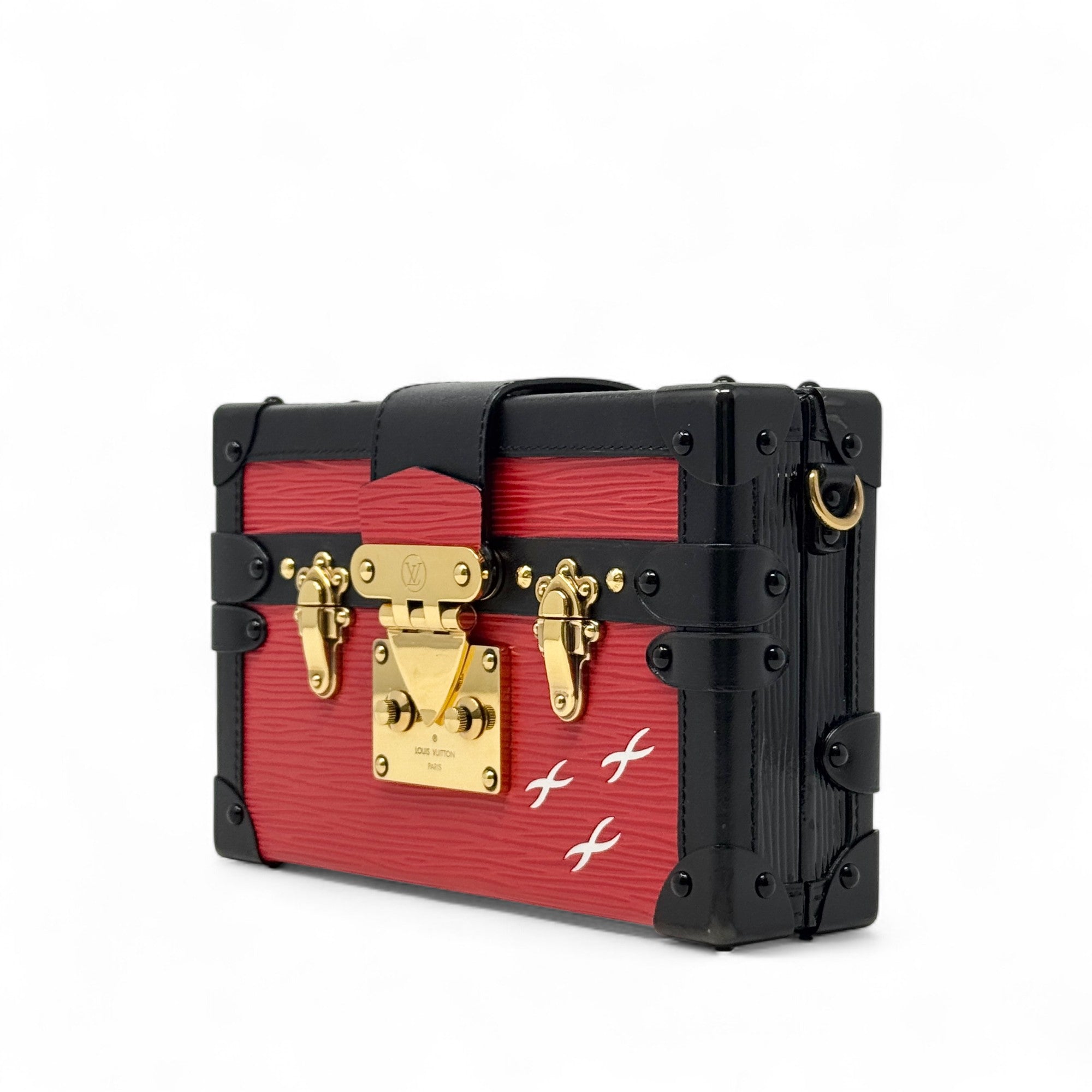 Louis Vuitton Red Epi Petite Malle Bag