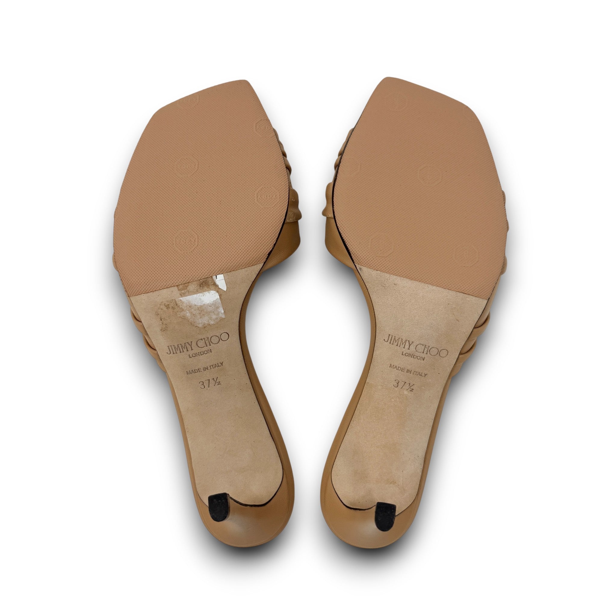 Jimmy Choo Beige Basil Mules 37.5