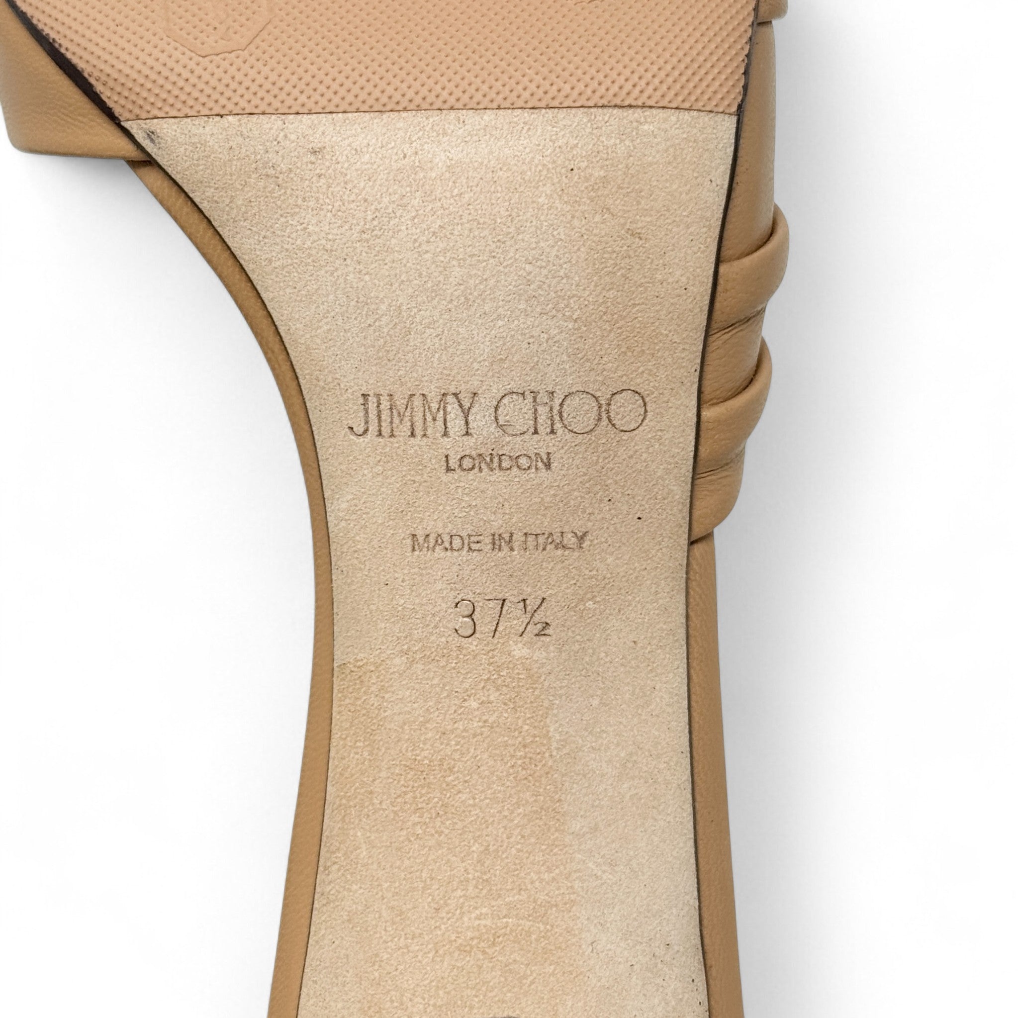 Jimmy Choo Beige Basil Mules 37.5