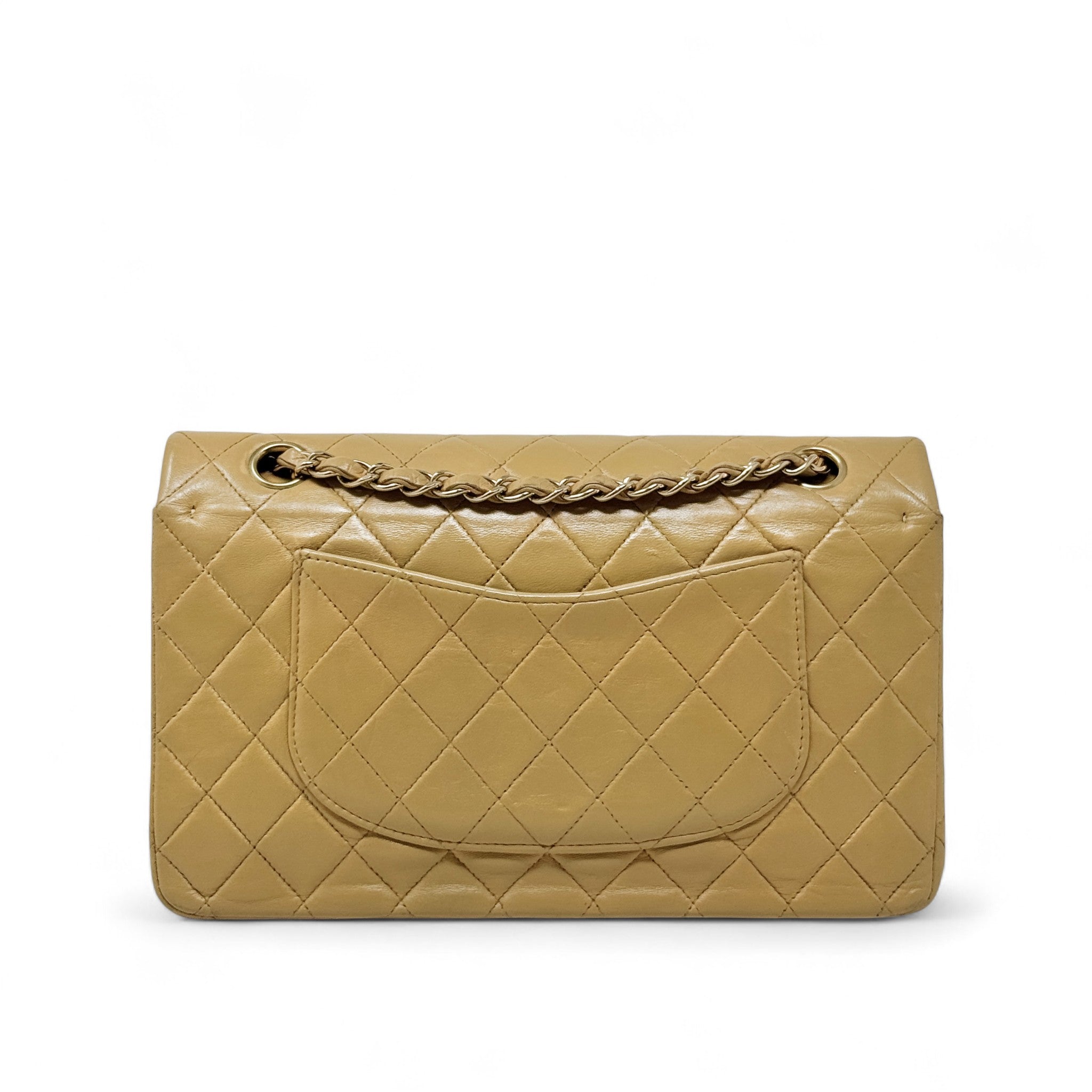 Chanel Beige Medium Vintage Classic Flap