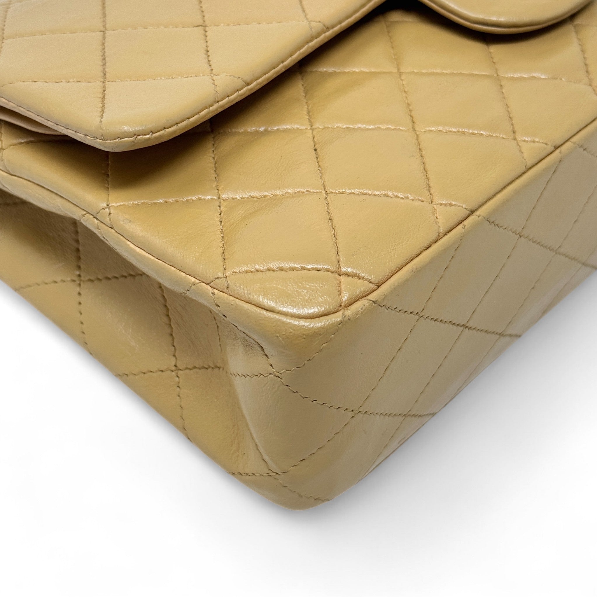 Chanel Beige Medium Vintage Classic Flap