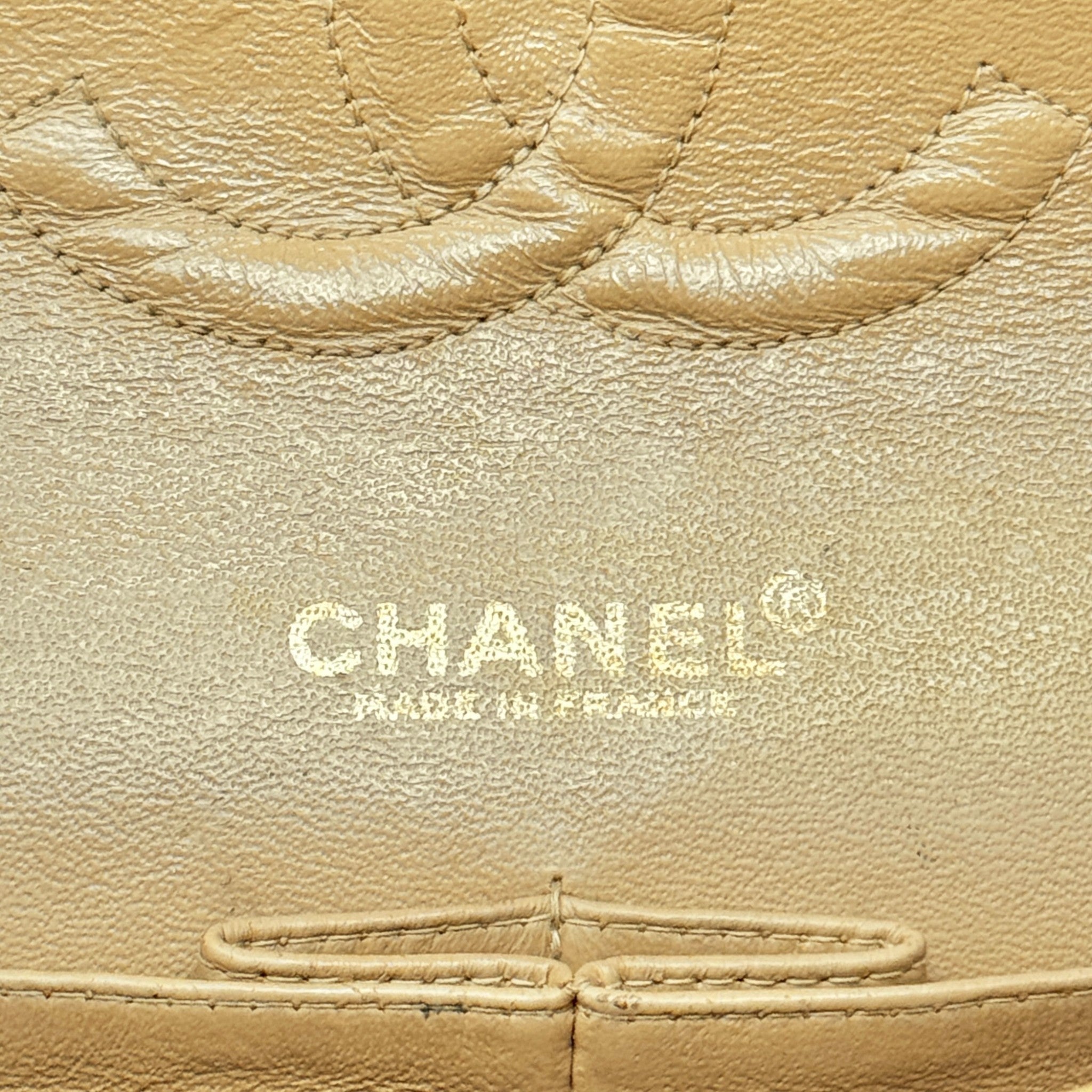 Chanel Beige Medium Vintage Classic Flap
