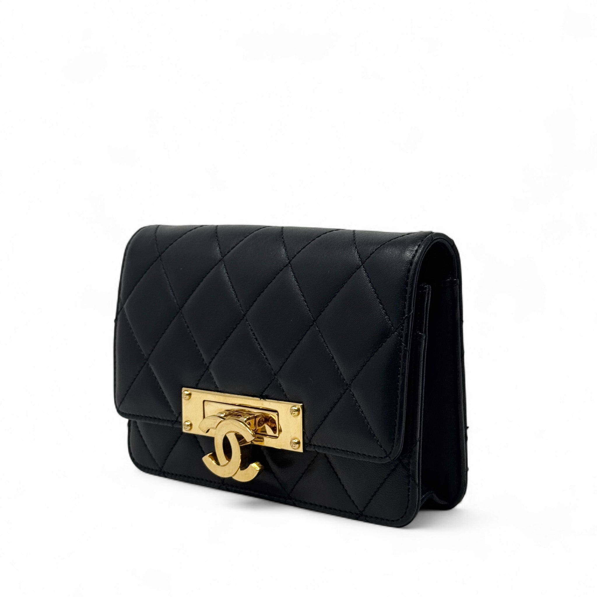 Chanel Black Golden Class Wallet On Chain