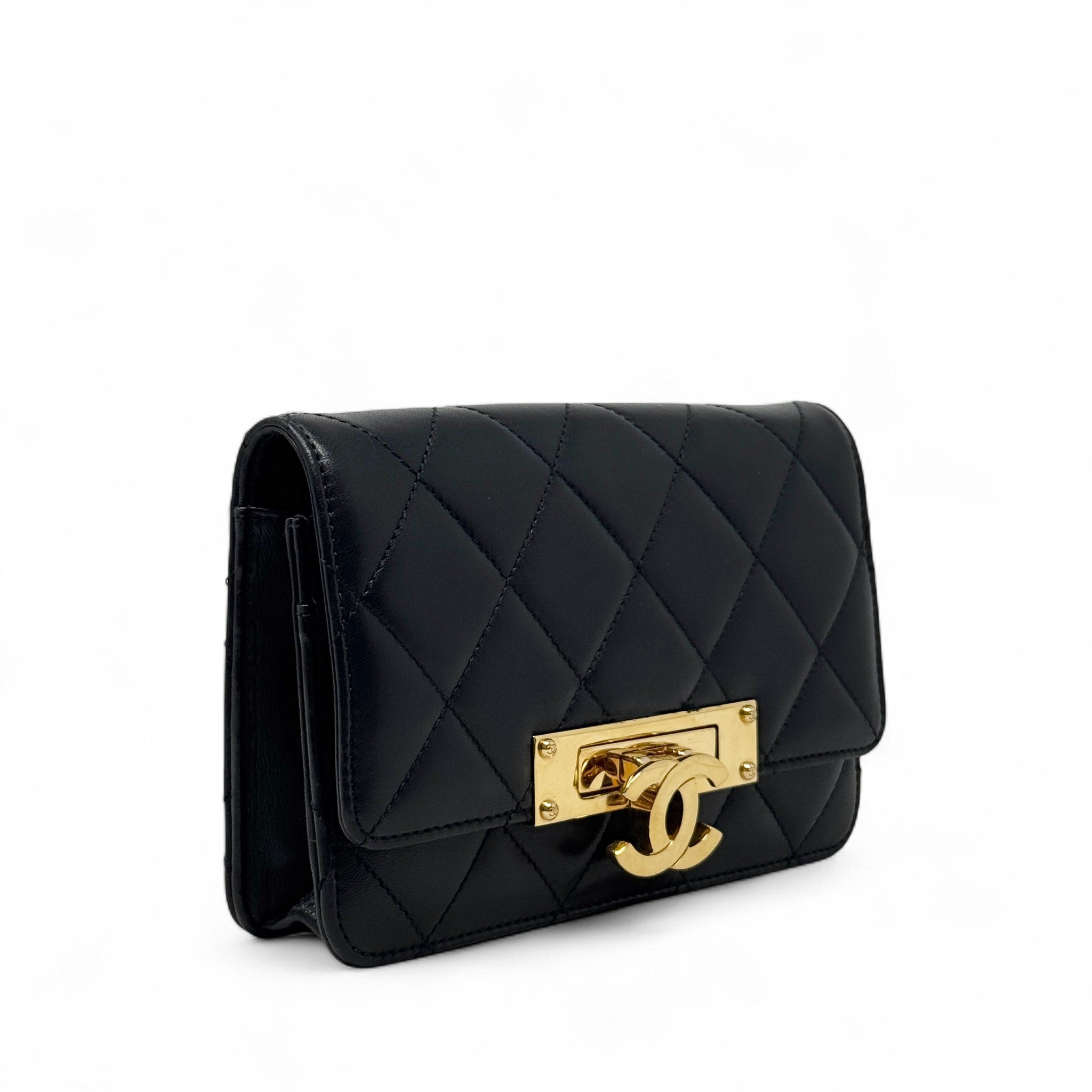 Chanel Black Golden Class Wallet On Chain