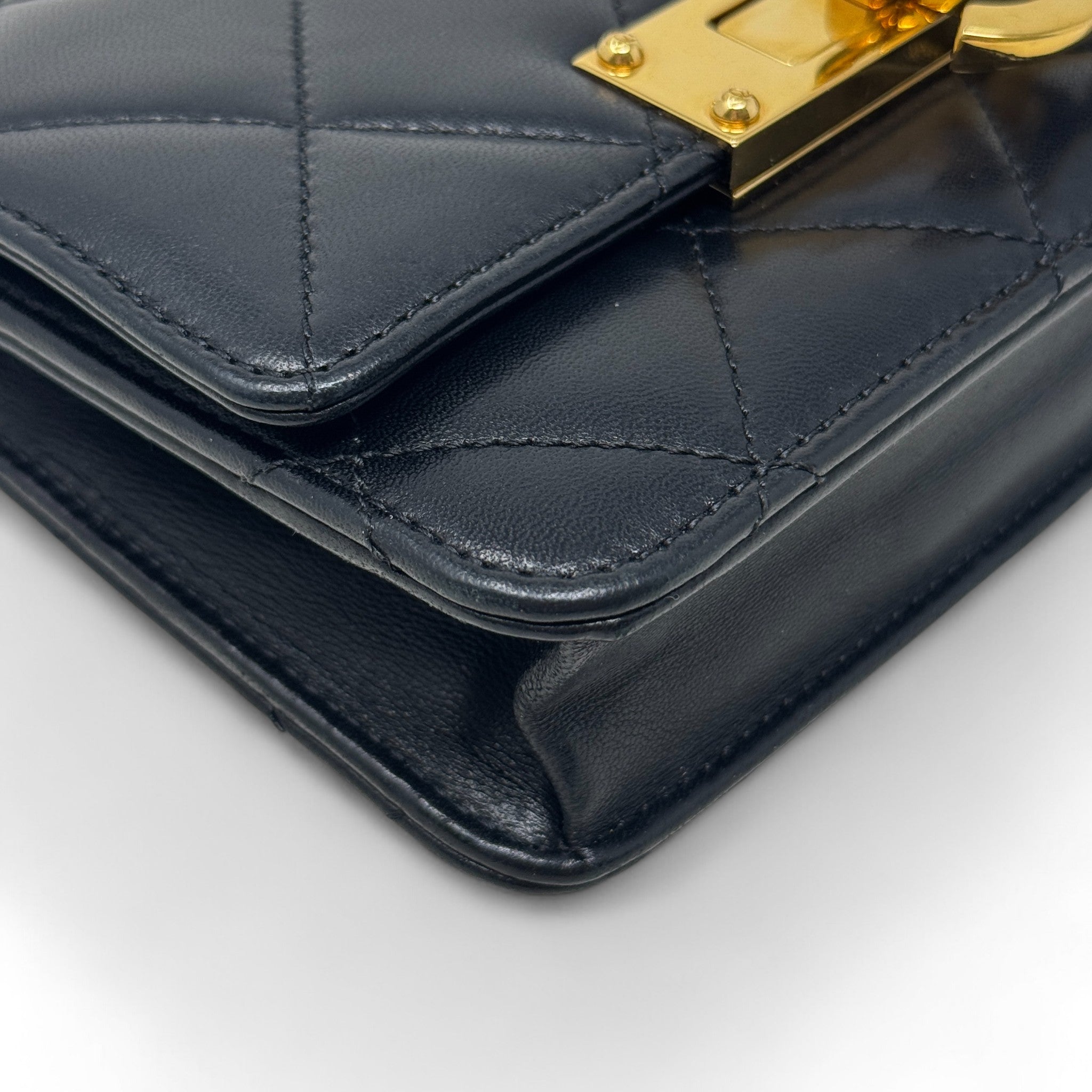 Chanel Black Golden Class Wallet On Chain