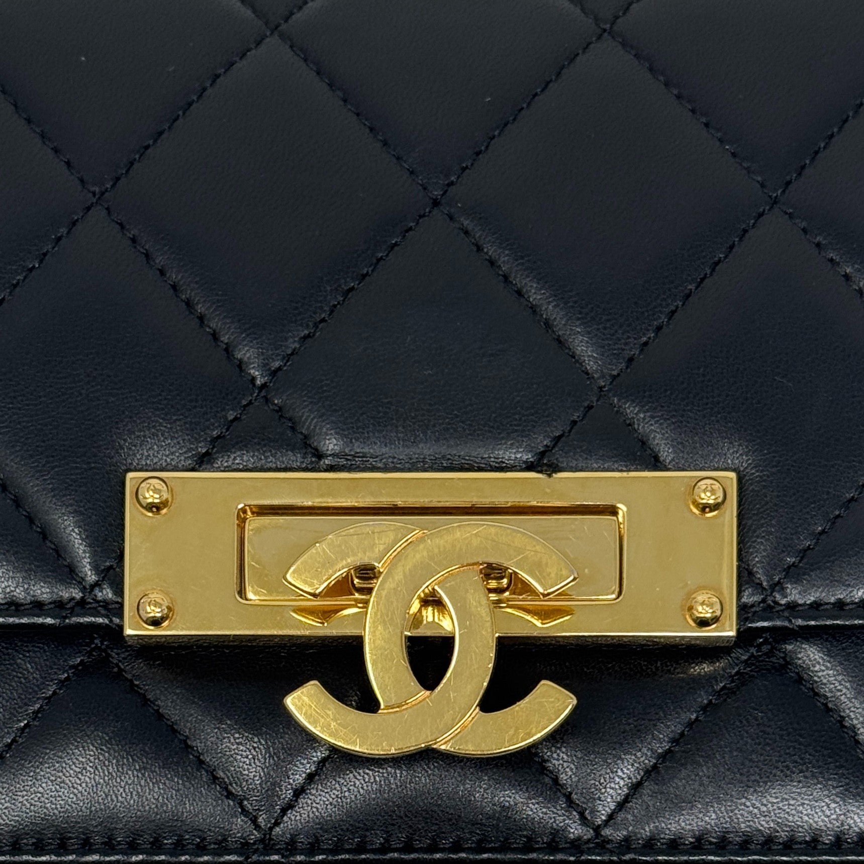 Chanel Black Golden Class Wallet On Chain