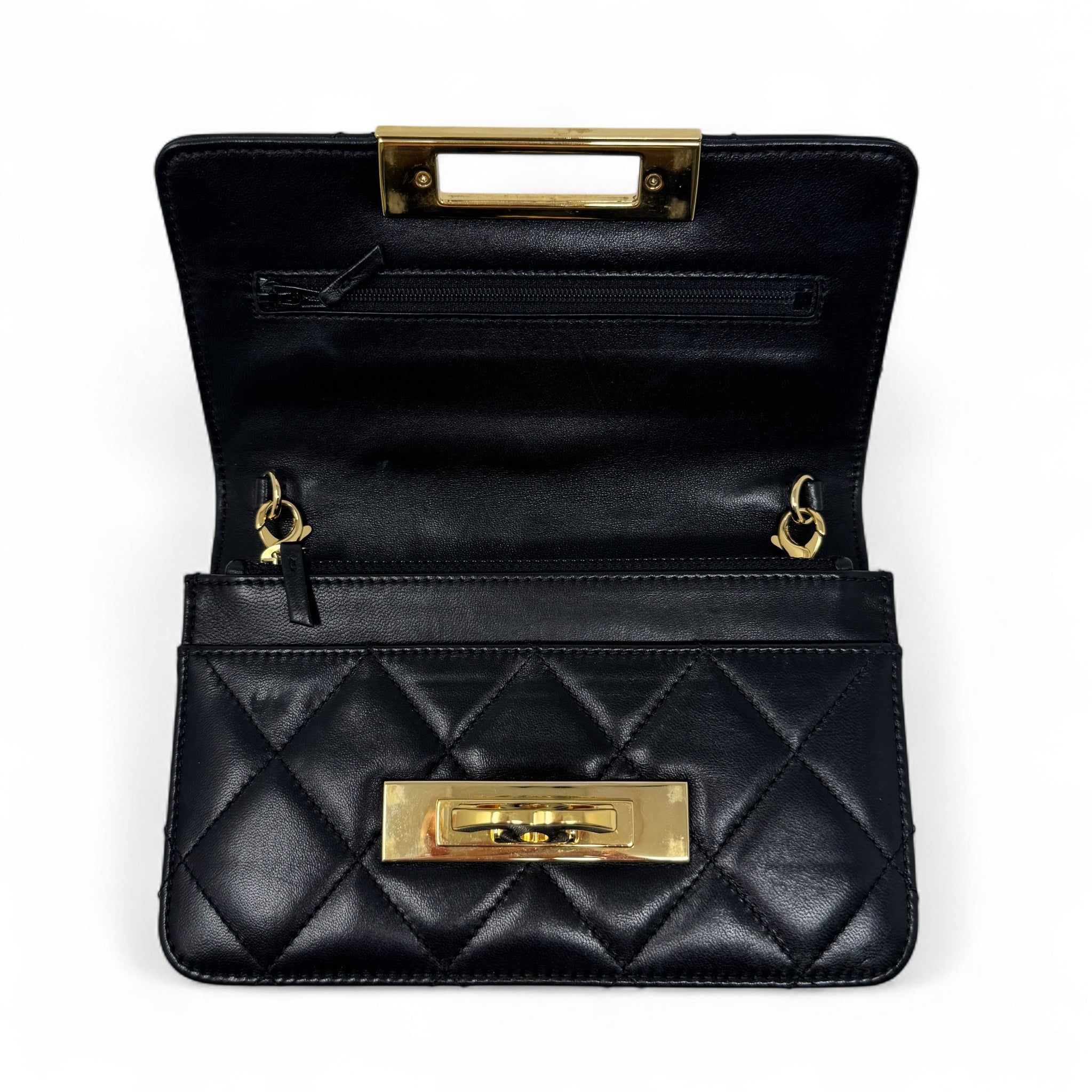 Chanel Black Golden Class Wallet On Chain