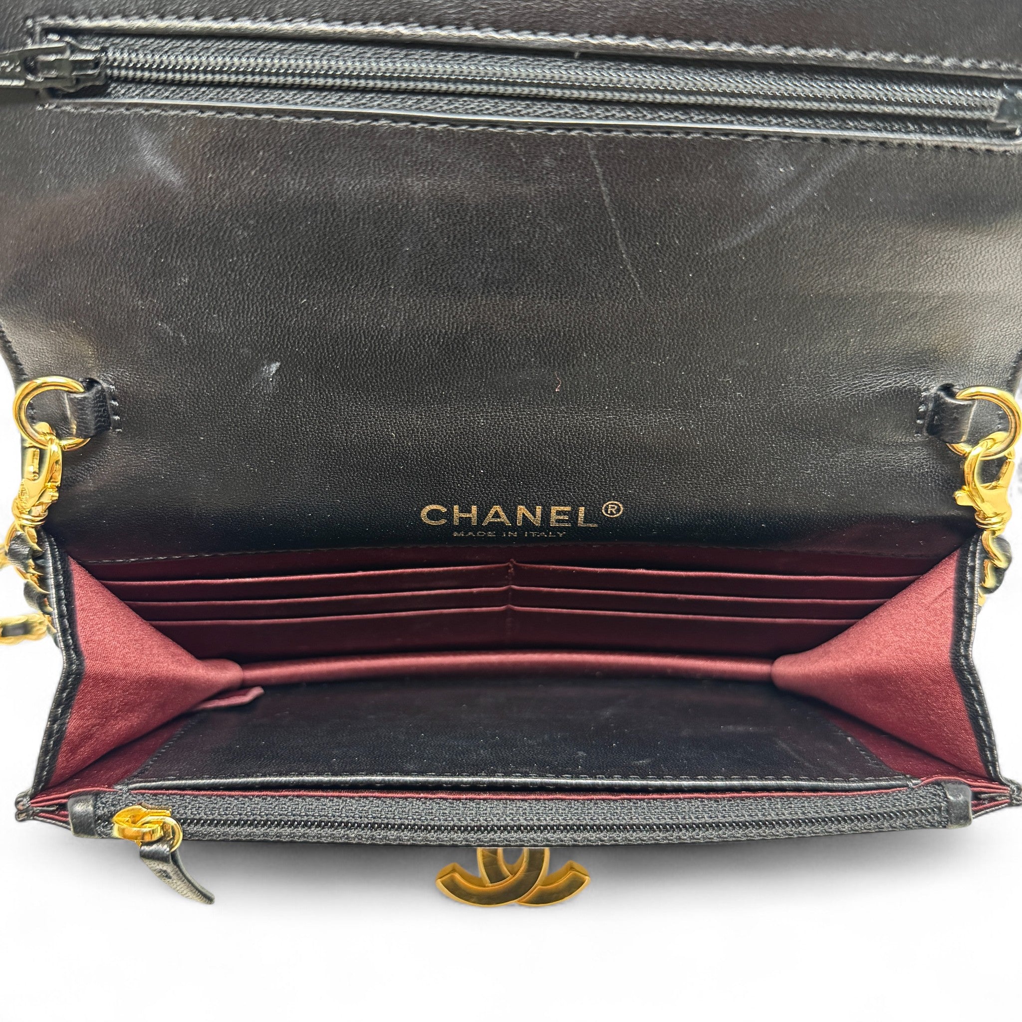 Chanel Black Golden Class Wallet On Chain