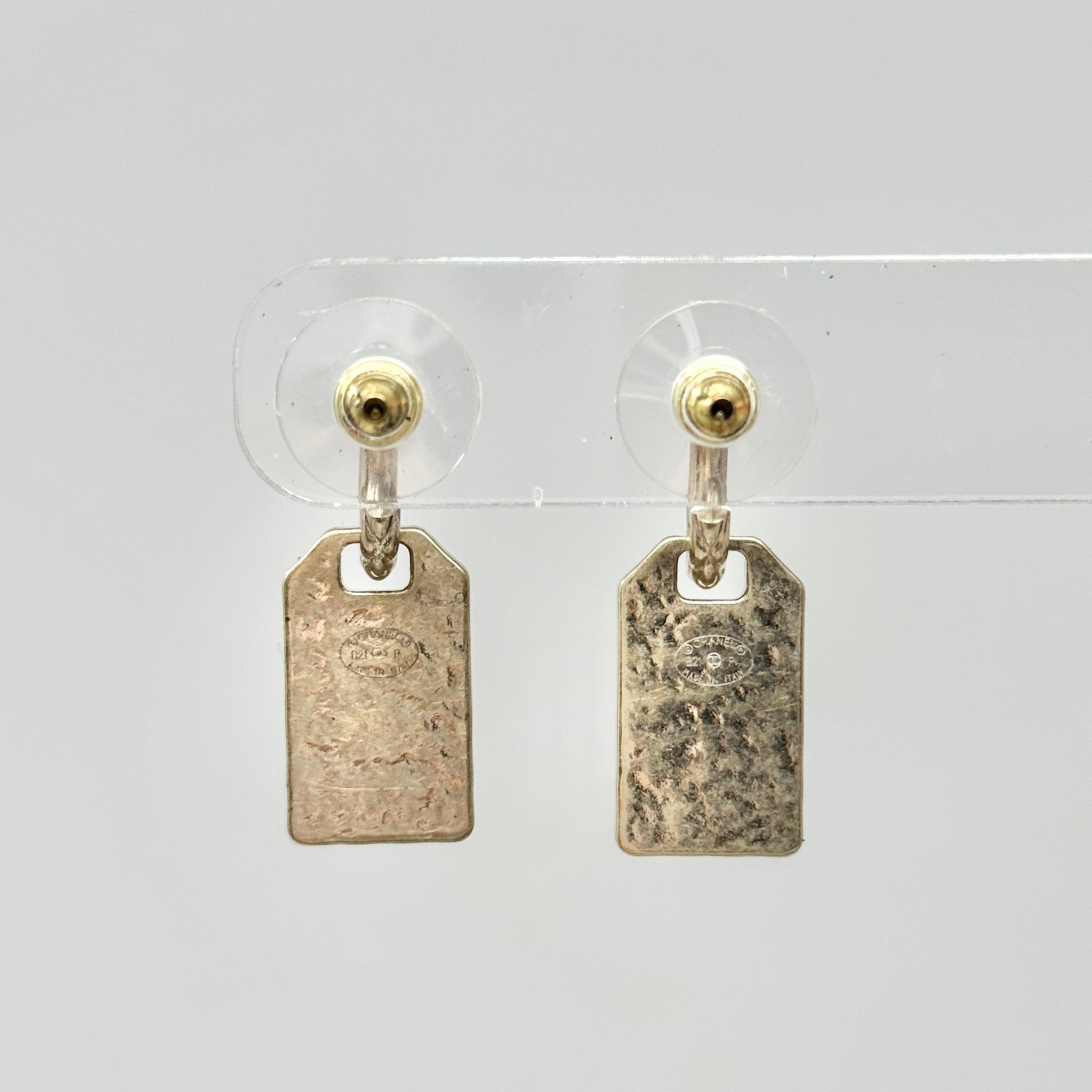 Chanel Gold CC Tag Drop Earrings