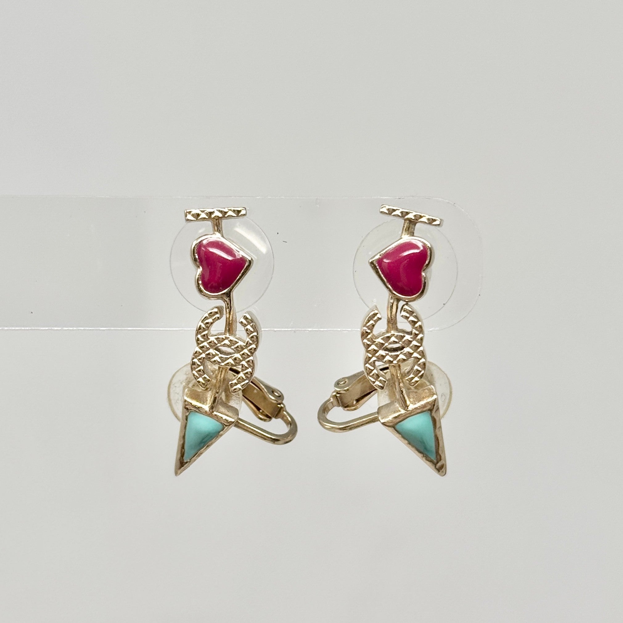 Chanel Gold CC Ear Climbers Earrings