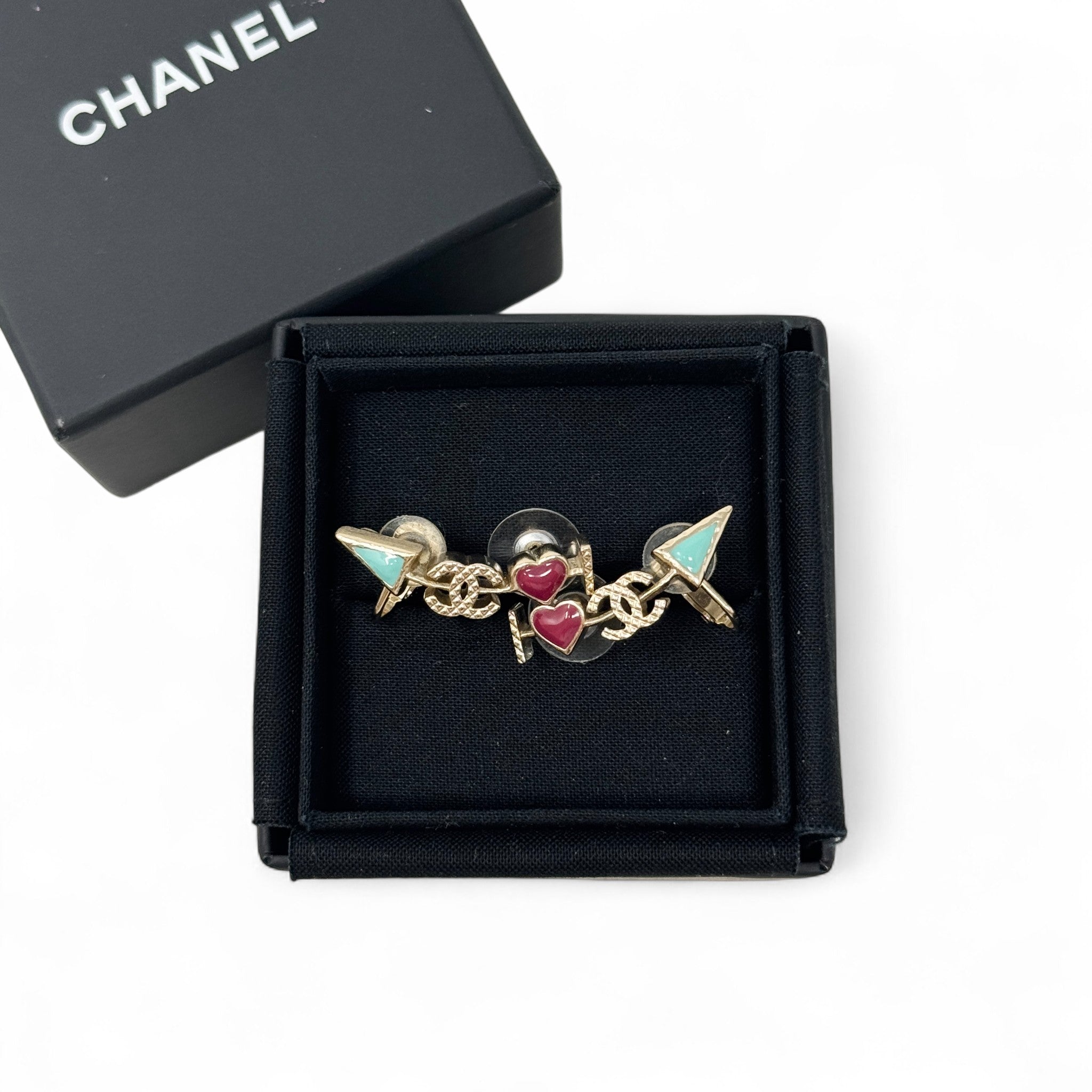 Chanel Gold CC Ear Climbers Earrings