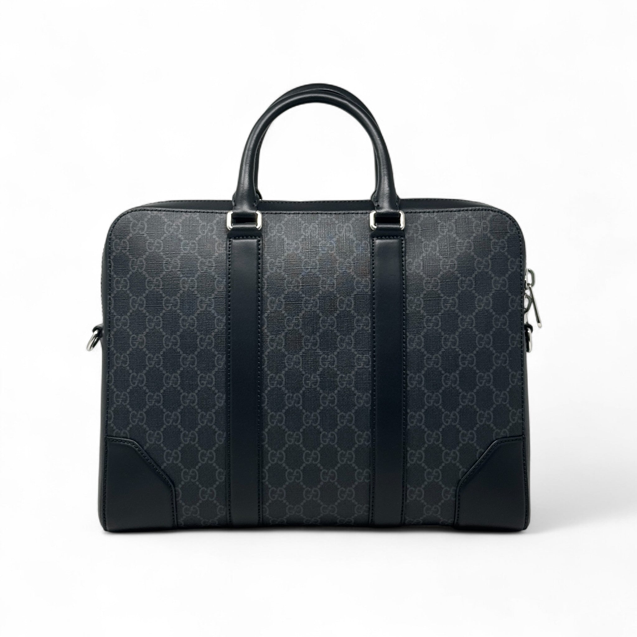 Gucci Black GG Supreme Medium Briefcase