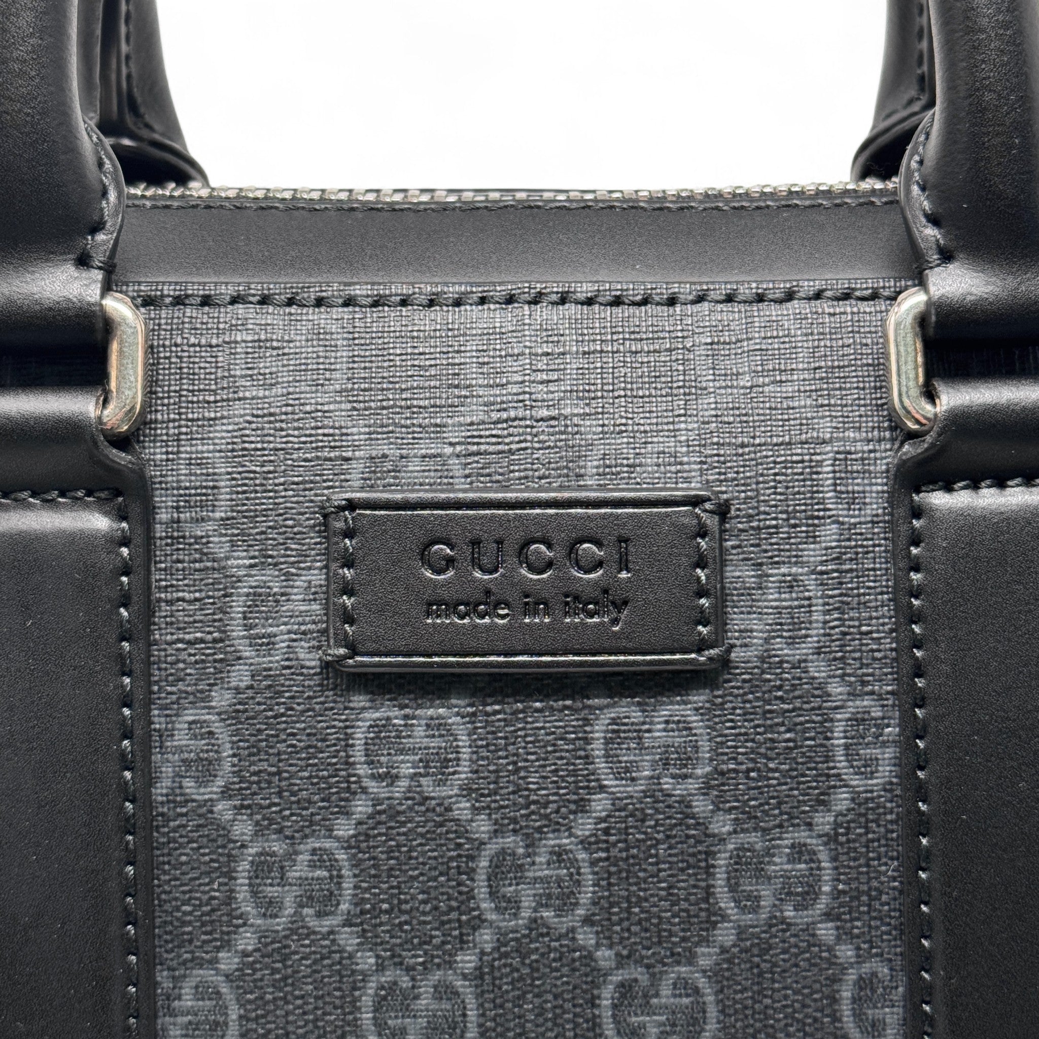 Gucci Black GG Supreme Medium Briefcase