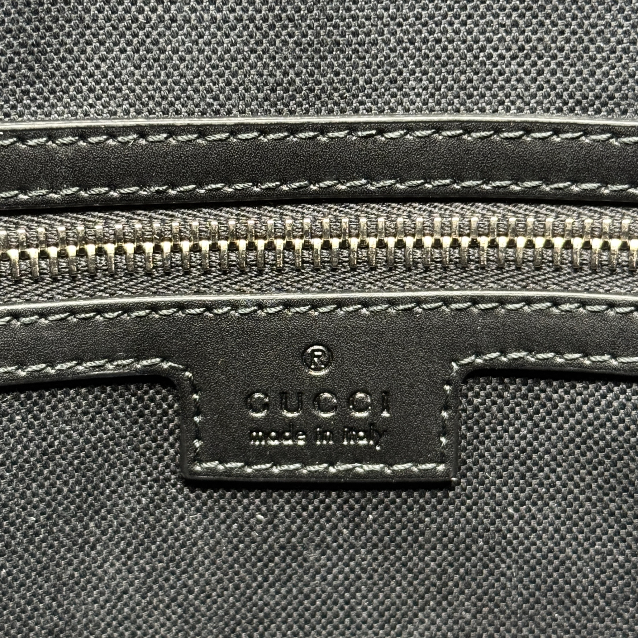 Gucci Black GG Supreme Medium Briefcase