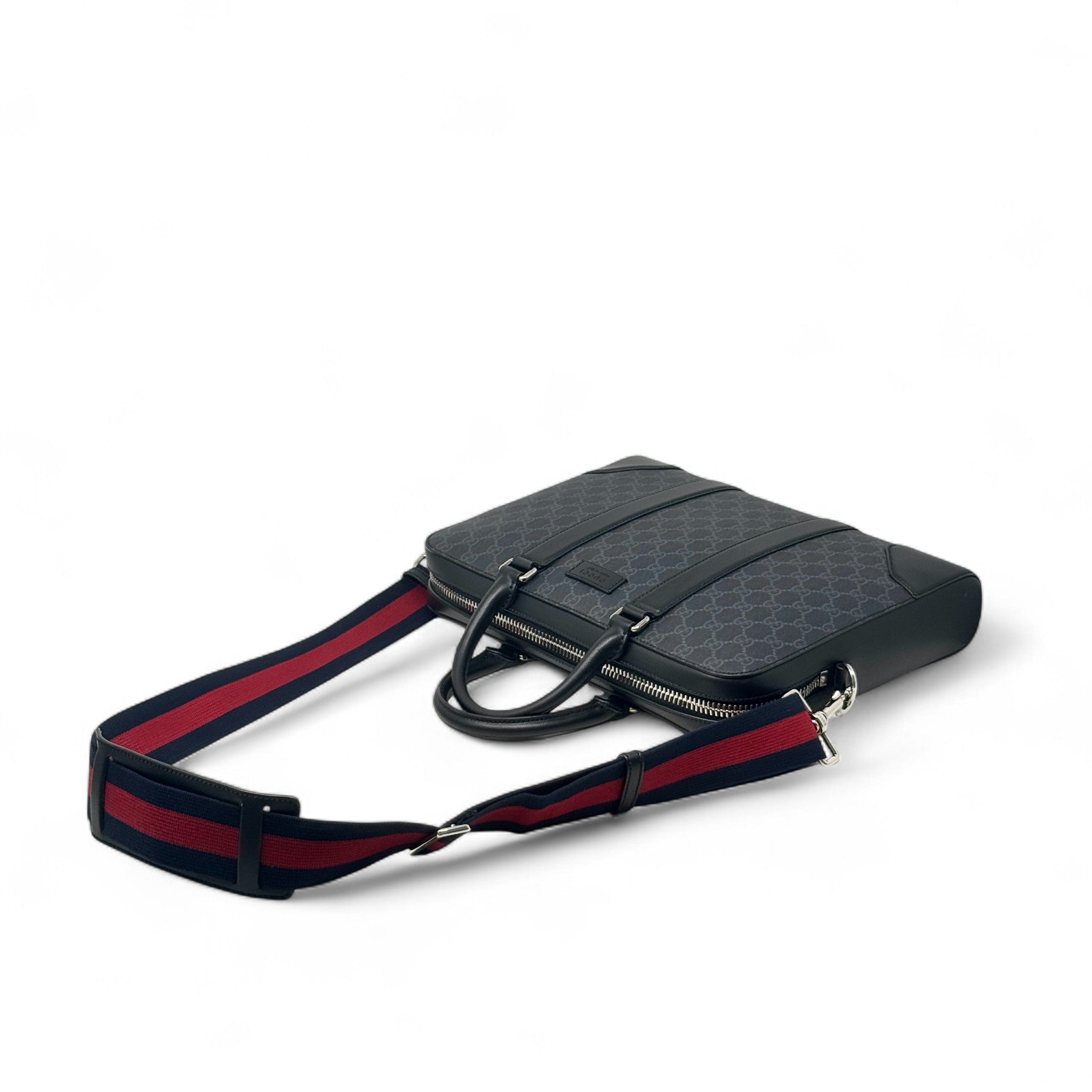Gucci Black GG Supreme Medium Briefcase