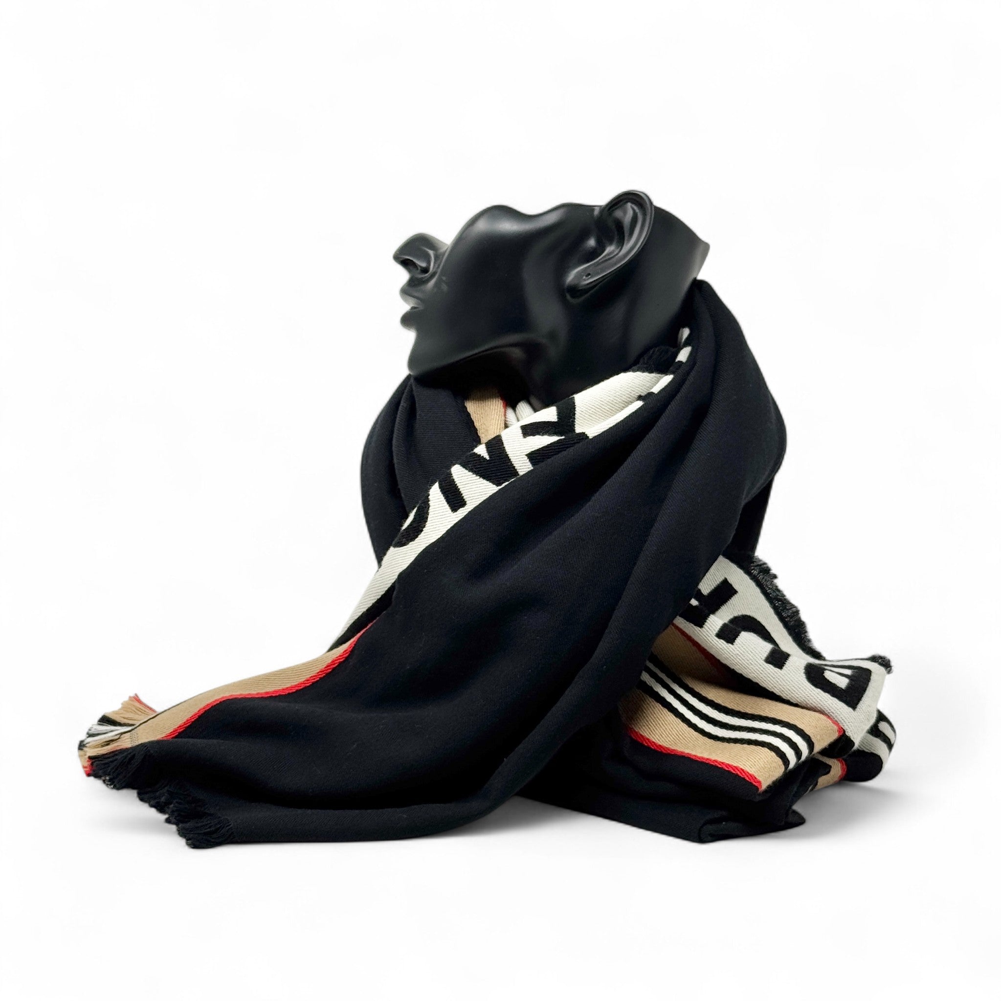Burberry London Cotton Striped Scarf