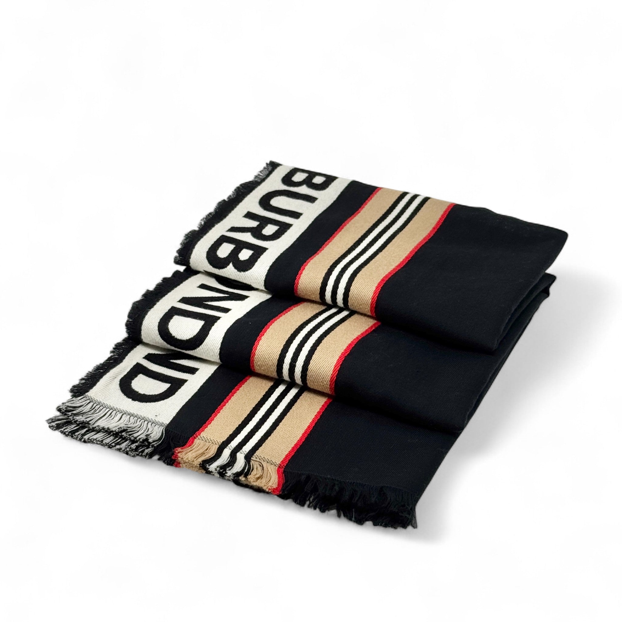 Burberry London Cotton Striped Scarf