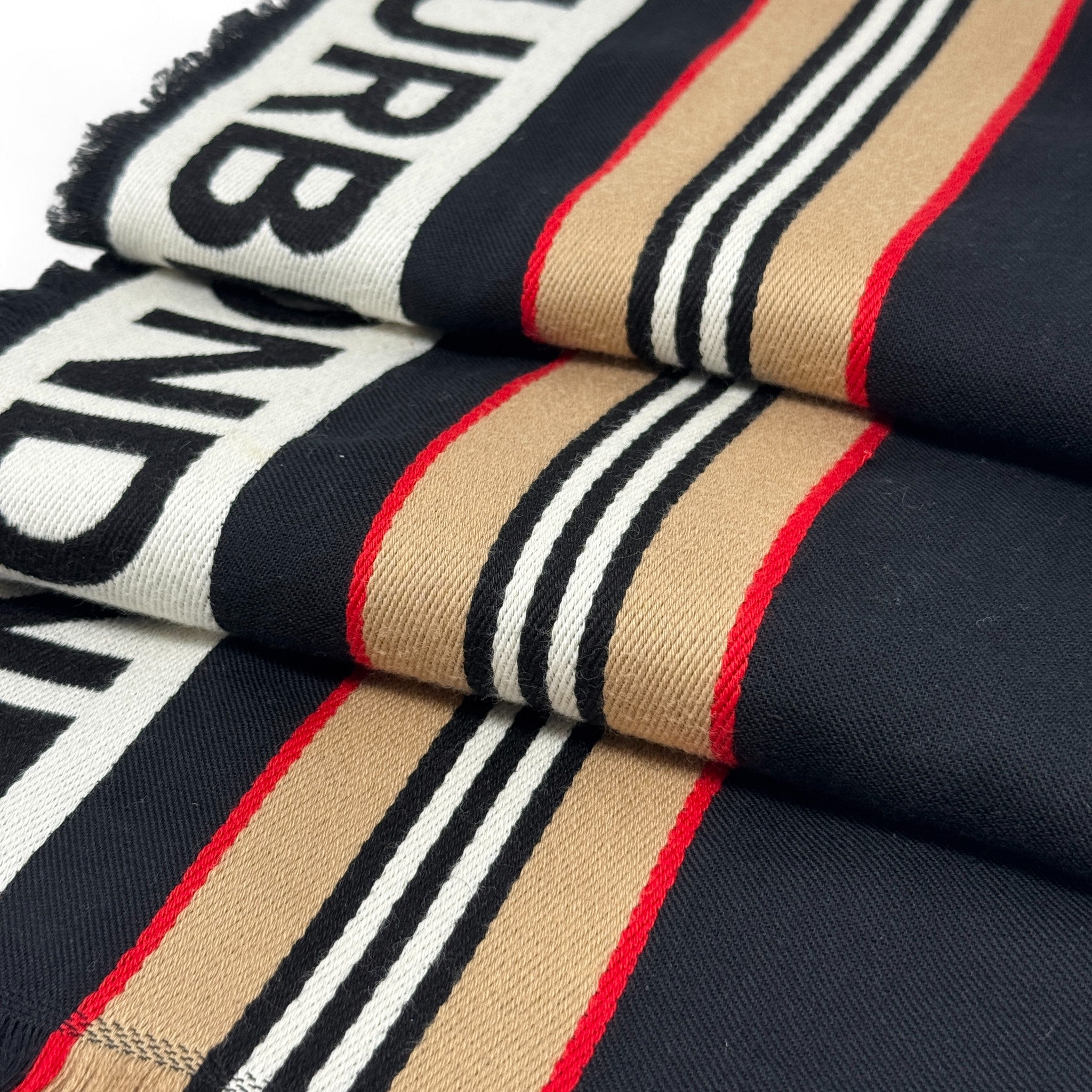 Burberry London Cotton Striped Scarf
