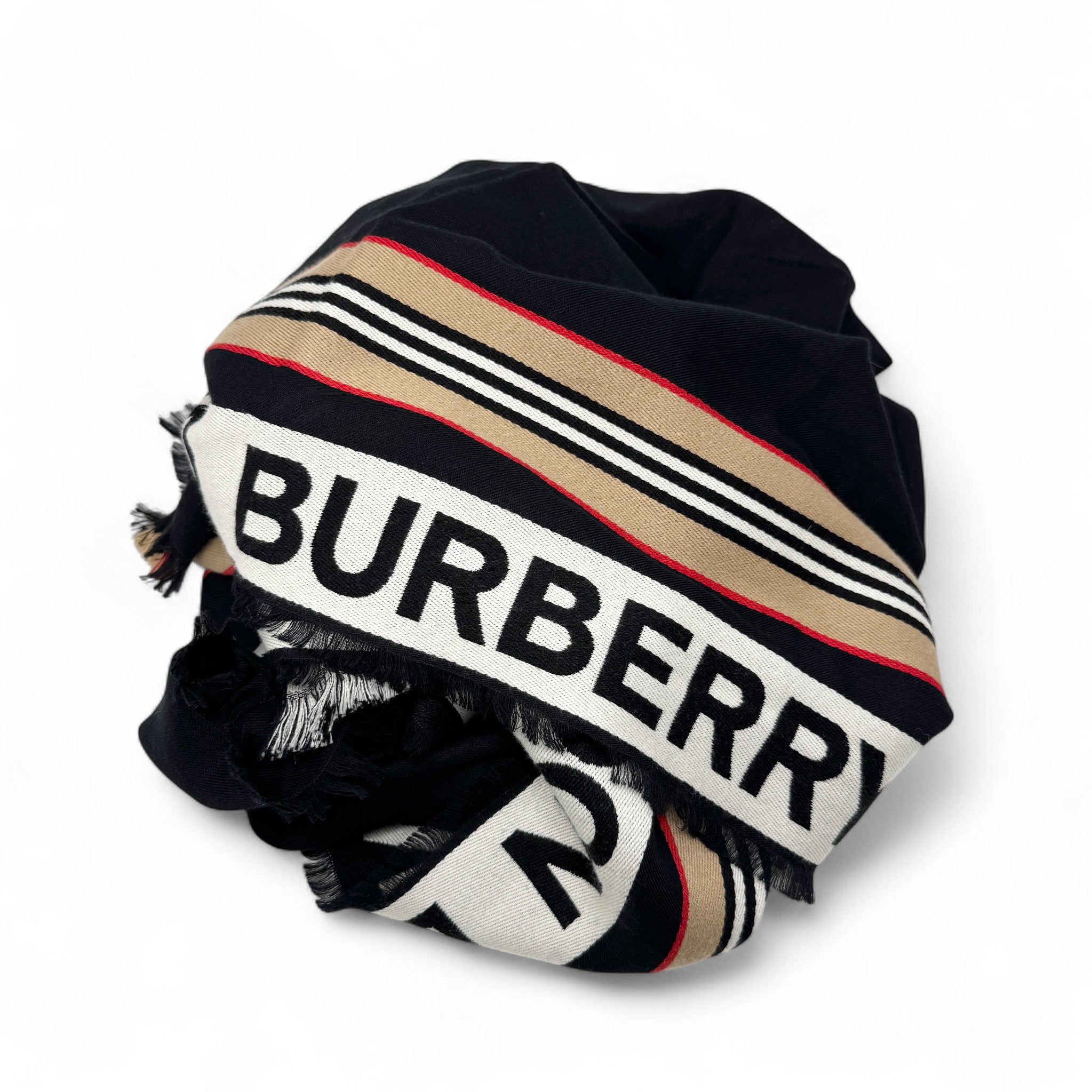 Burberry London Cotton Striped Scarf