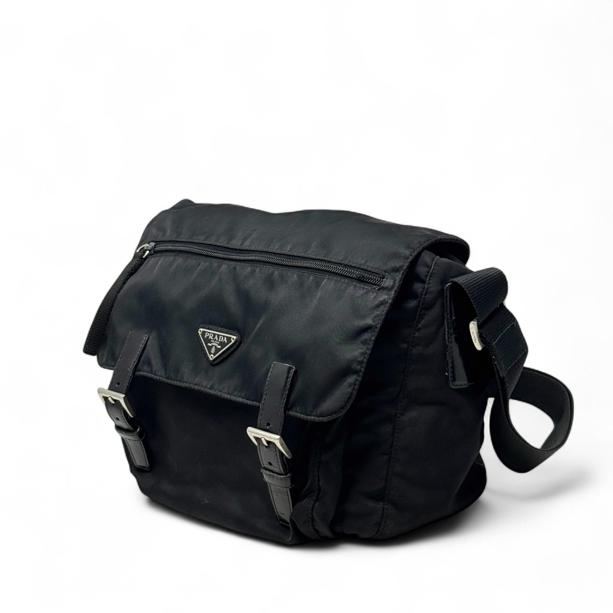 Prada Black Nylon Tessuto Messenger