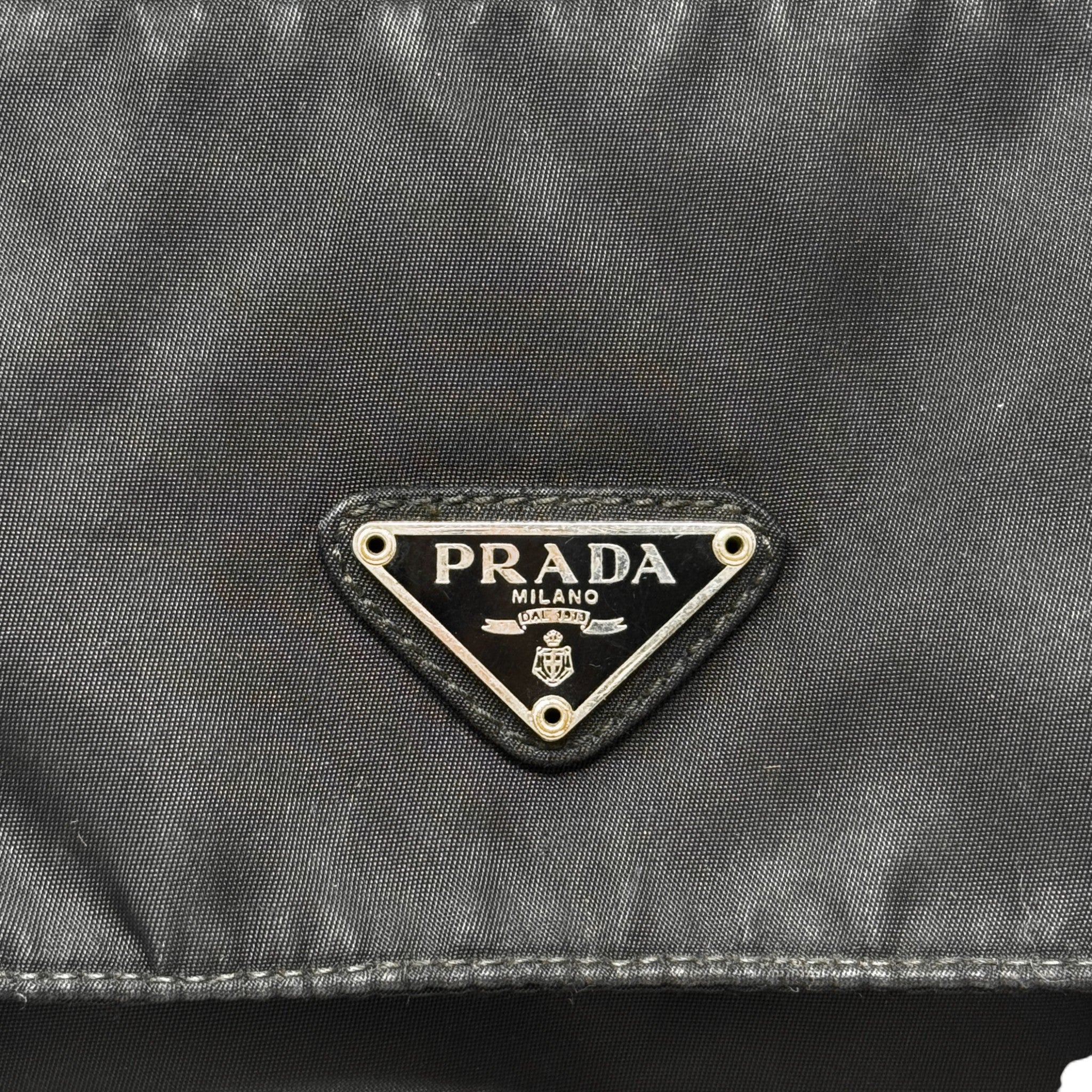 Prada Black Nylon Tessuto Messenger