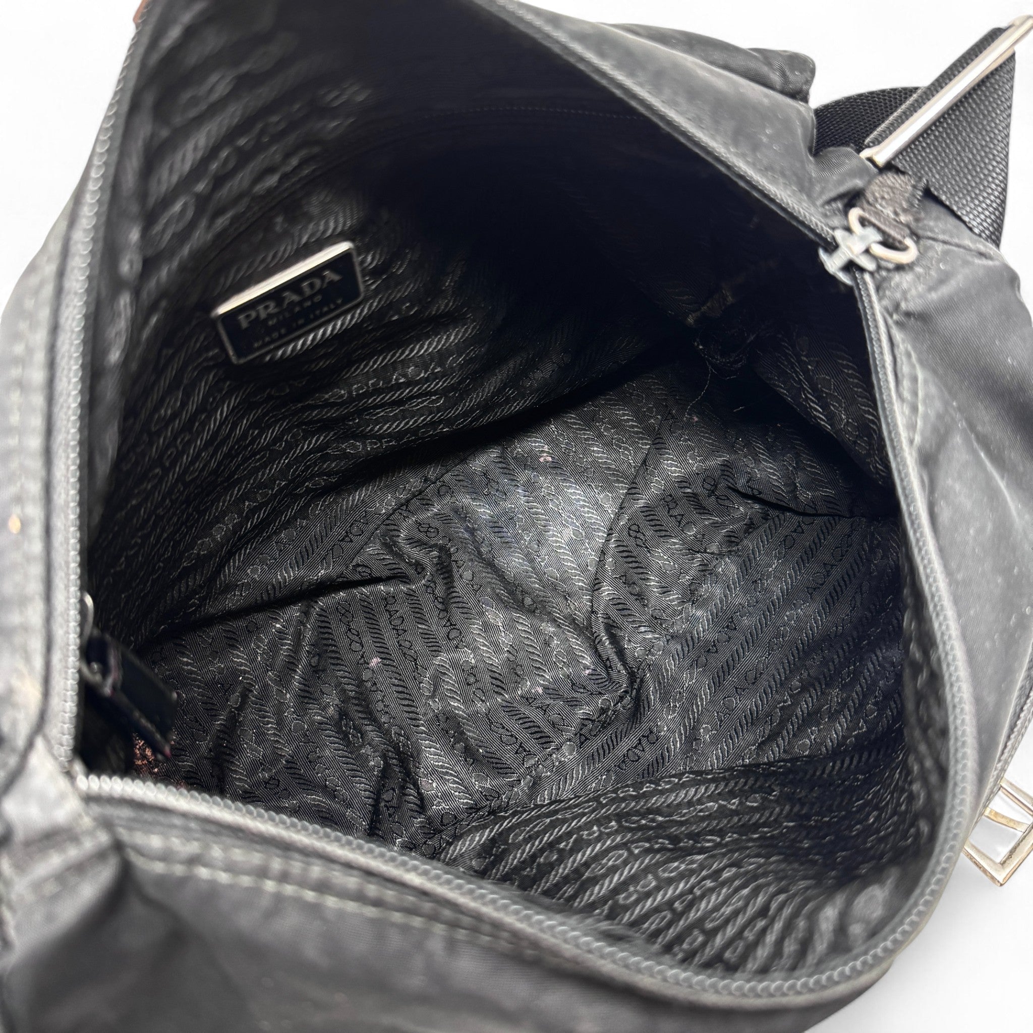 Prada Black Nylon Tessuto Messenger