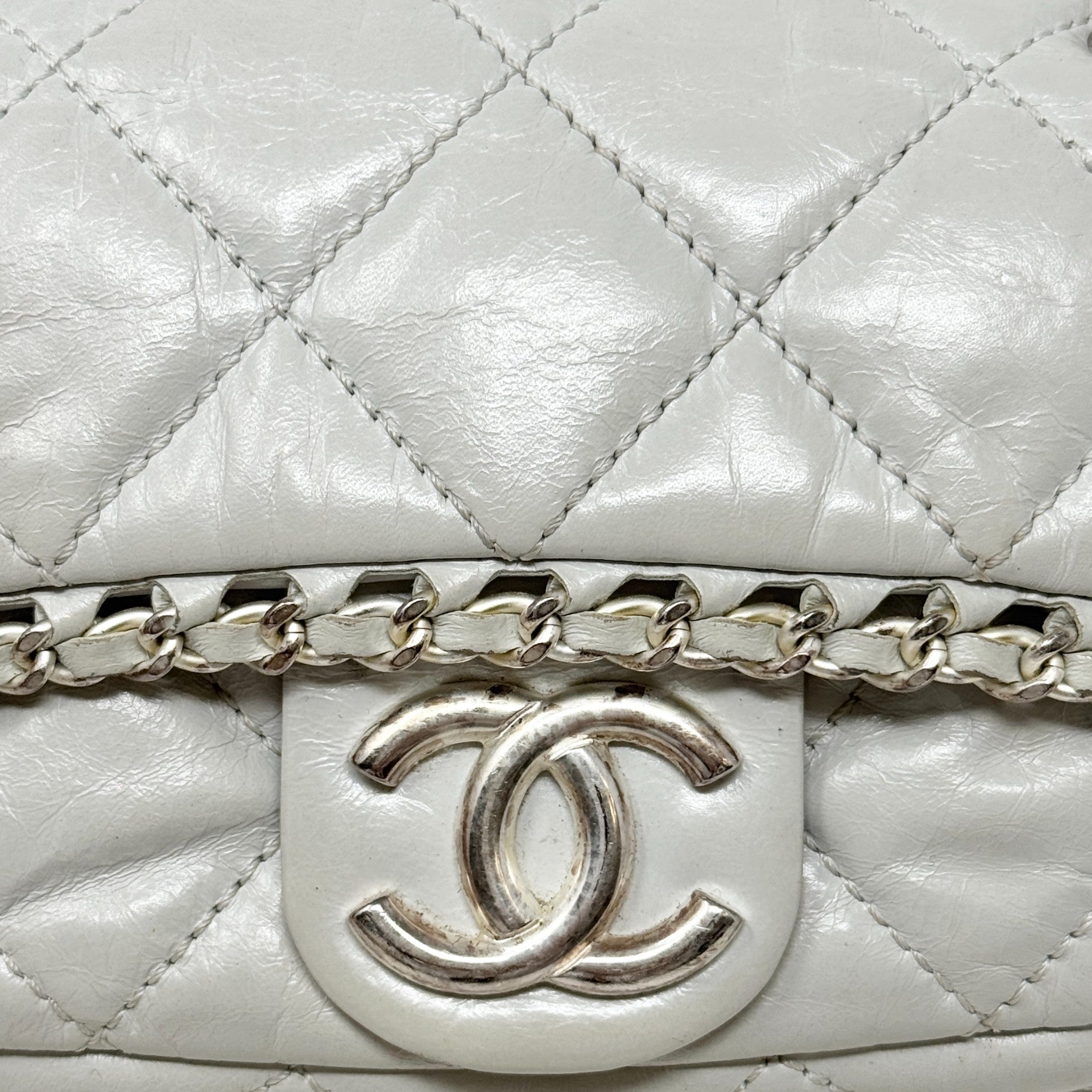 Chanel Grey Mini Chain Me Flap