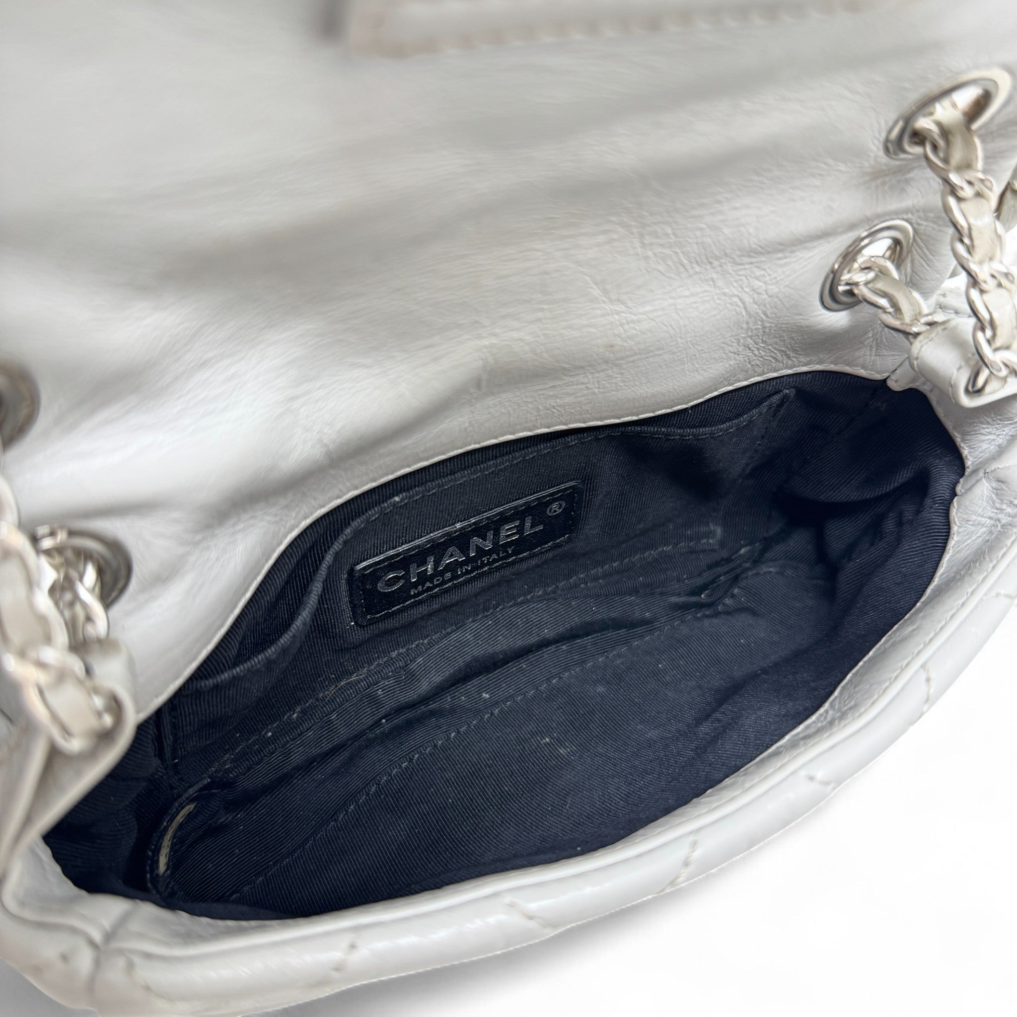 Chanel Grey Mini Chain Me Flap