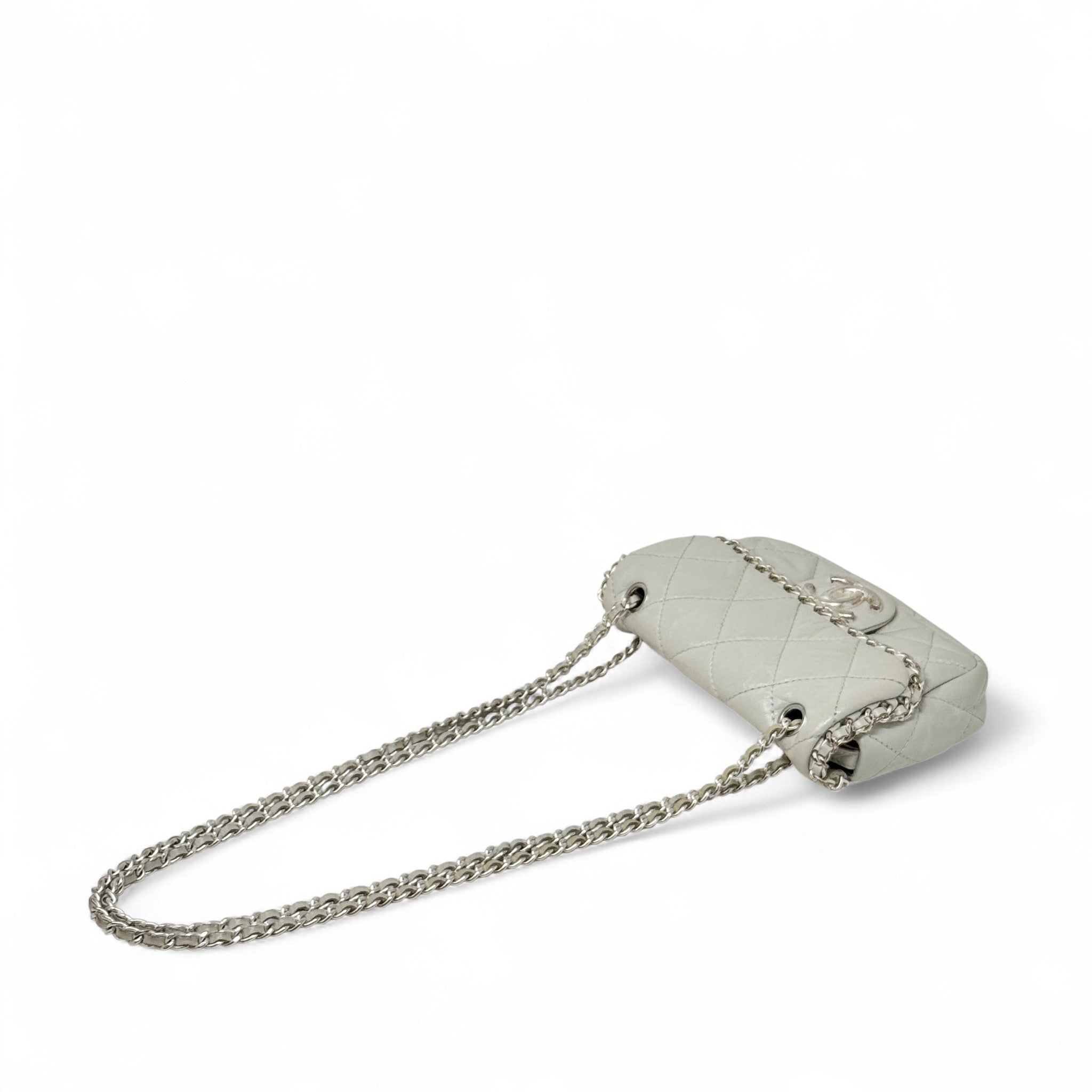Chanel Grey Mini Chain Me Flap