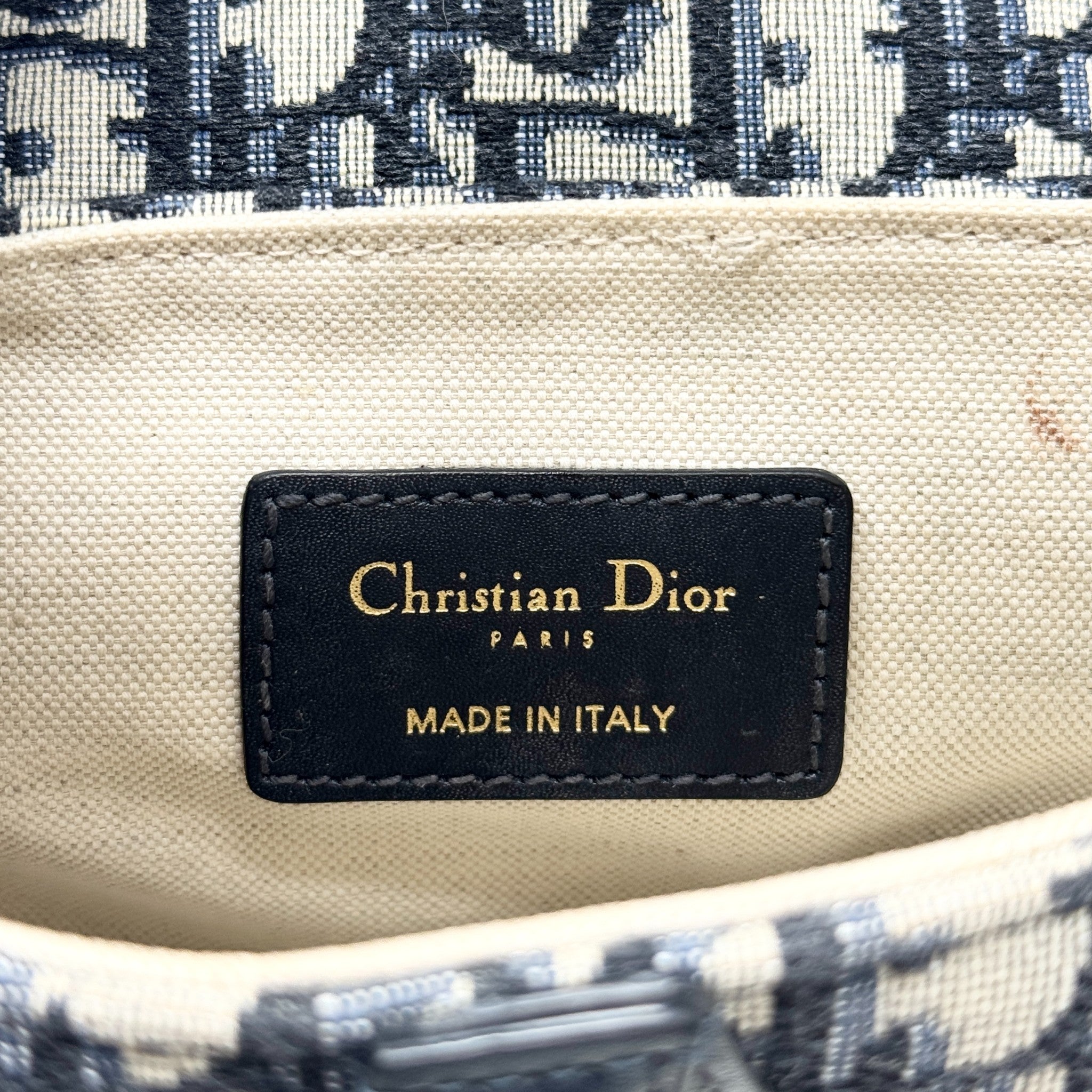 Dior Blue Oblique Mini Saddle Bag With Strap