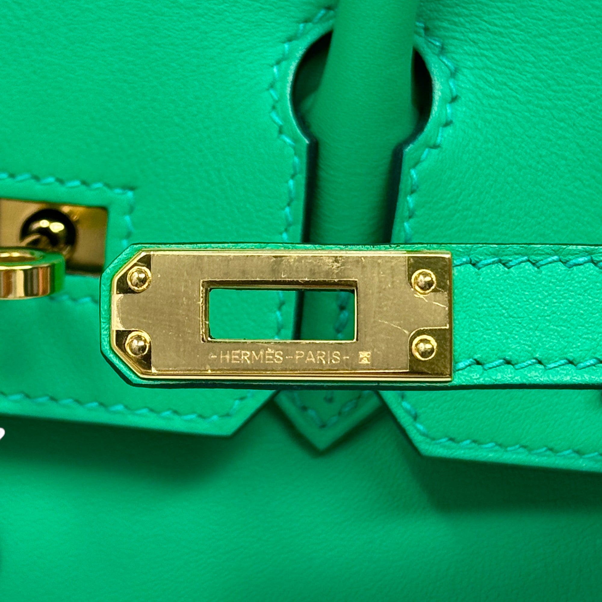 Hermes Menthe Swift Birkin 25